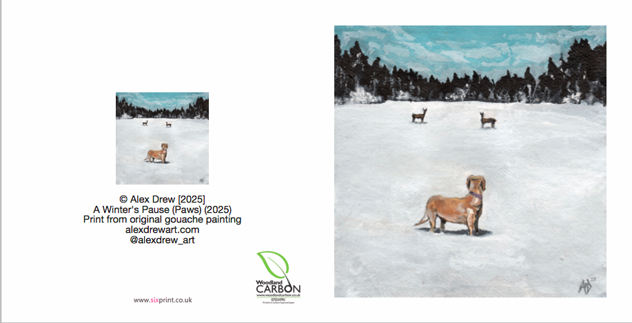 A Winter's Pause (Paws), Single Christmas Card
