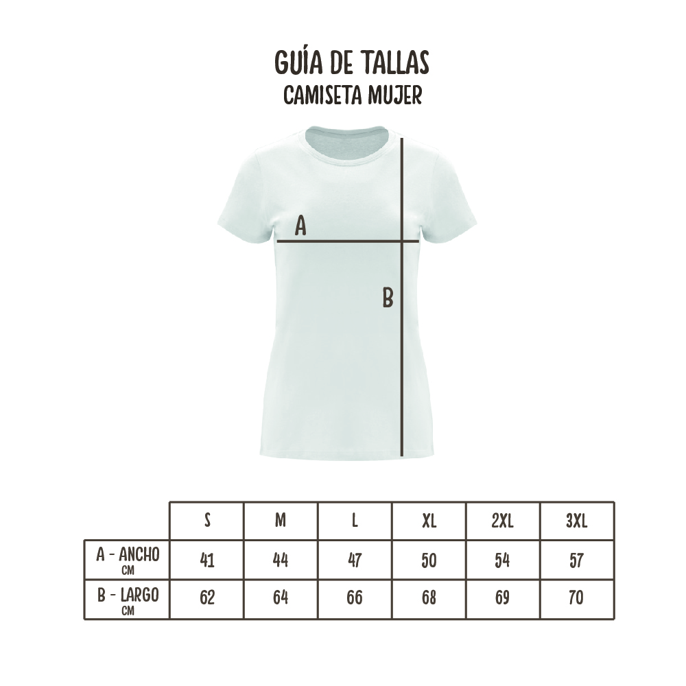 Tallas camisetas básicas mujer