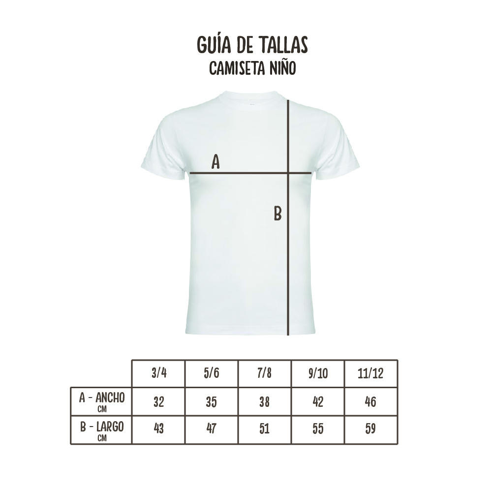 Tallas camisetas niño