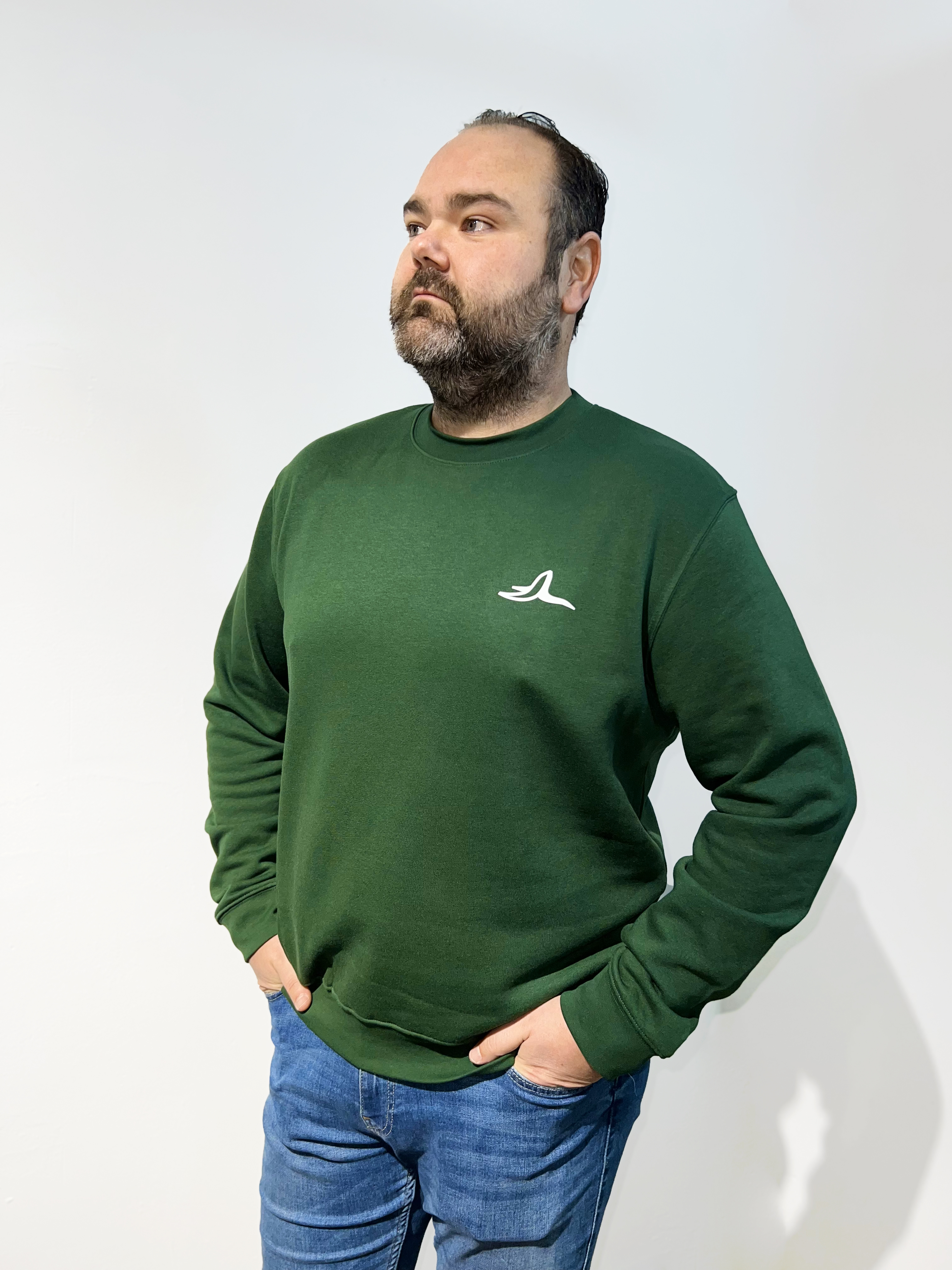 Sudadera Verde Botella Básica