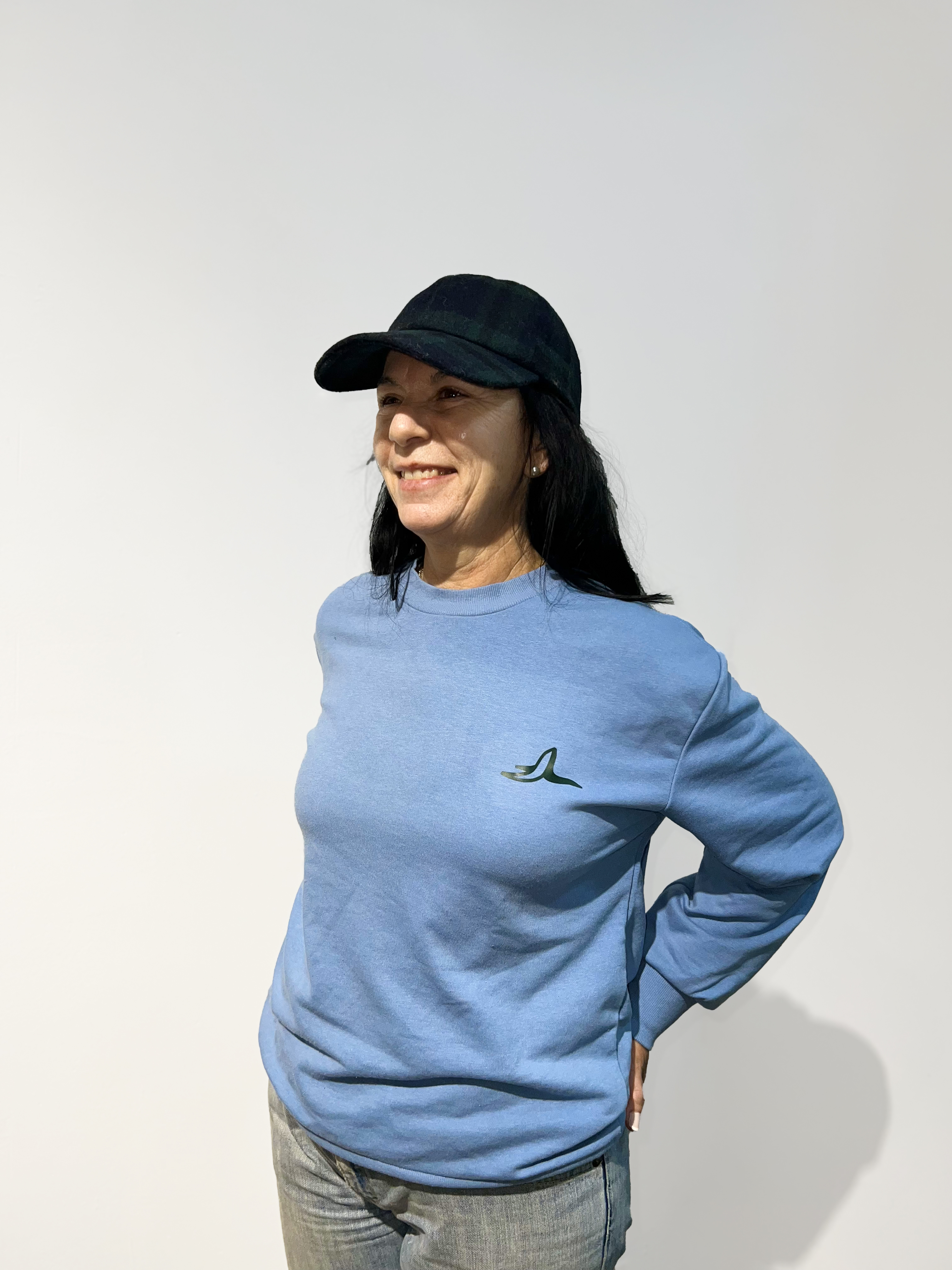Sudadera Azul Lavado Básica