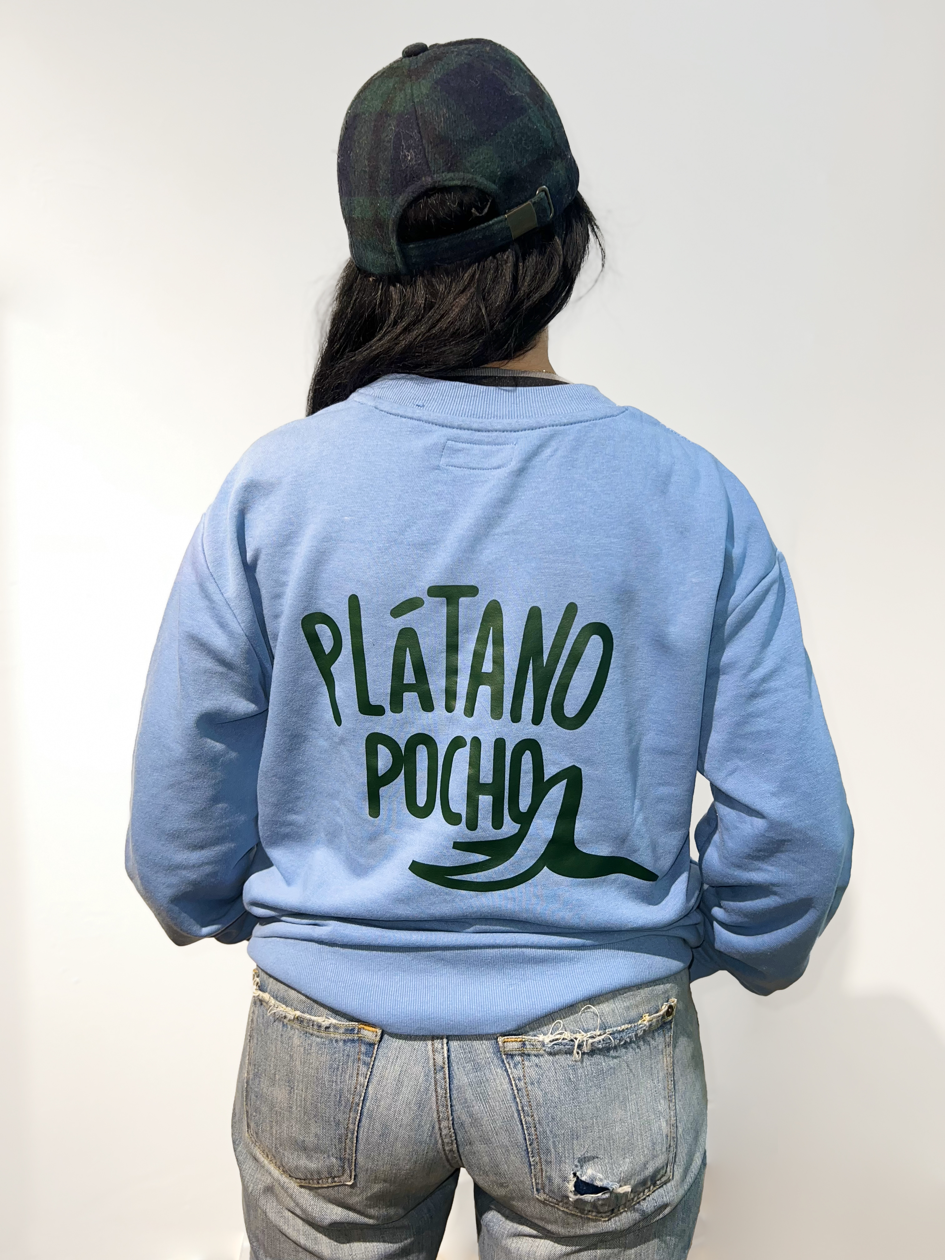 Sudadera Azul Lavado Básica