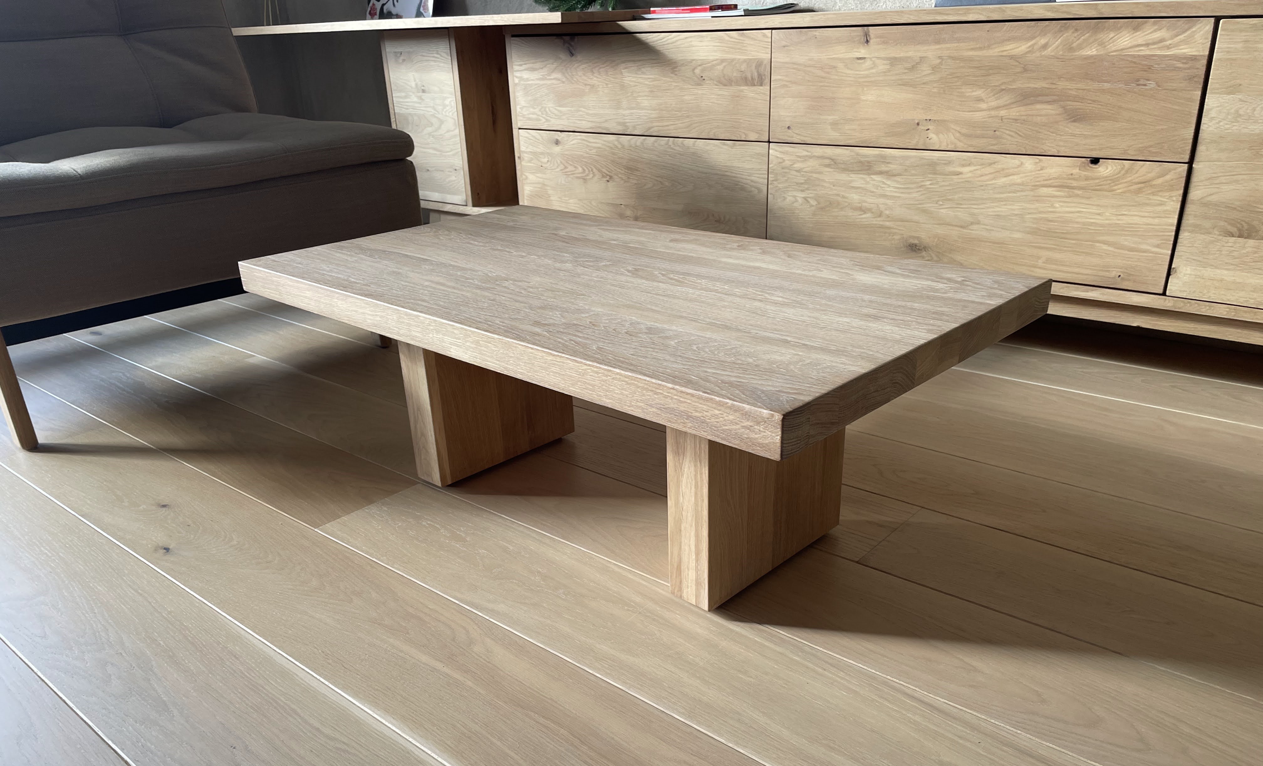 Kavos staliukas, ąžuolas 100x60x35 cm