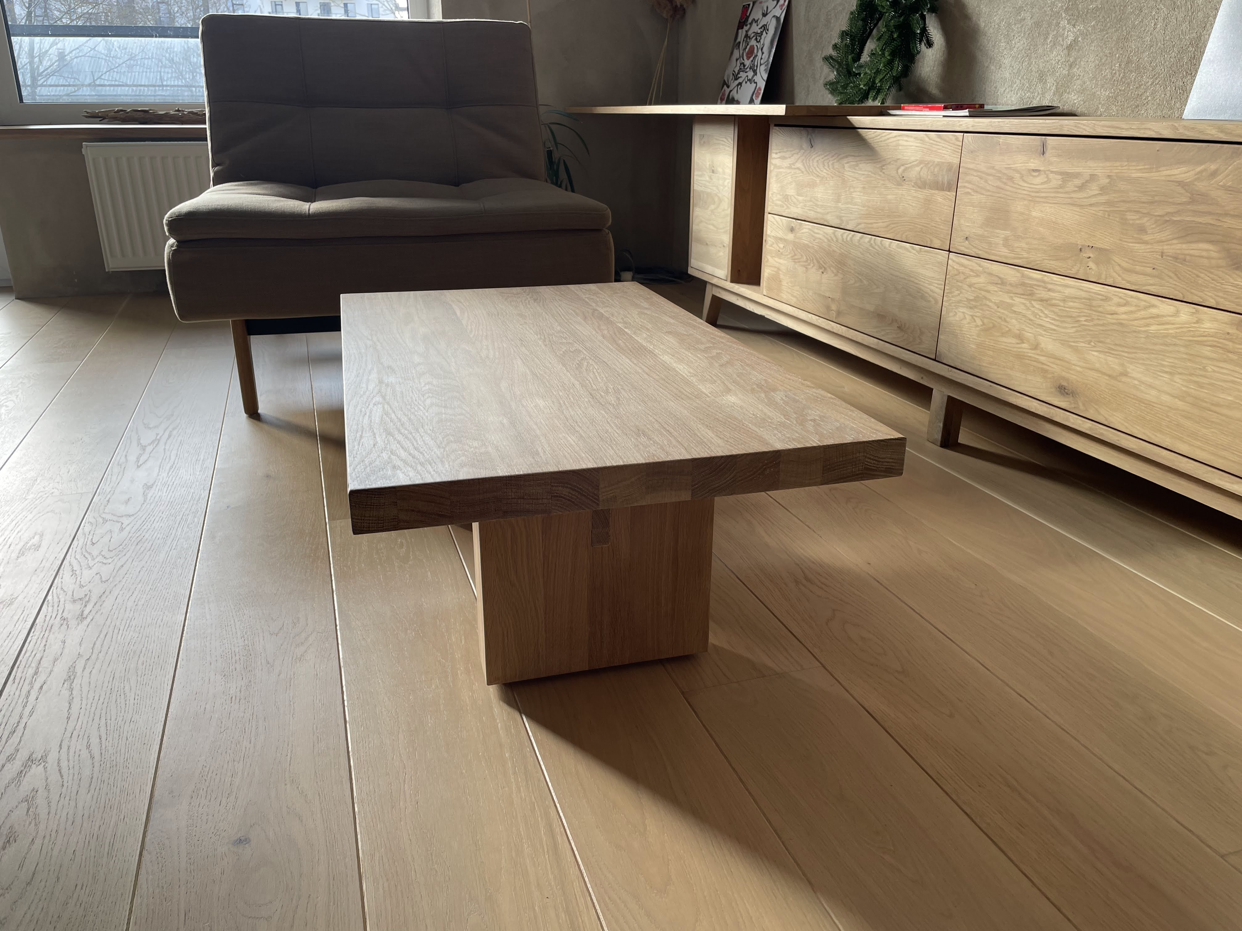 Kavos staliukas, ąžuolas 100x60x35 cm