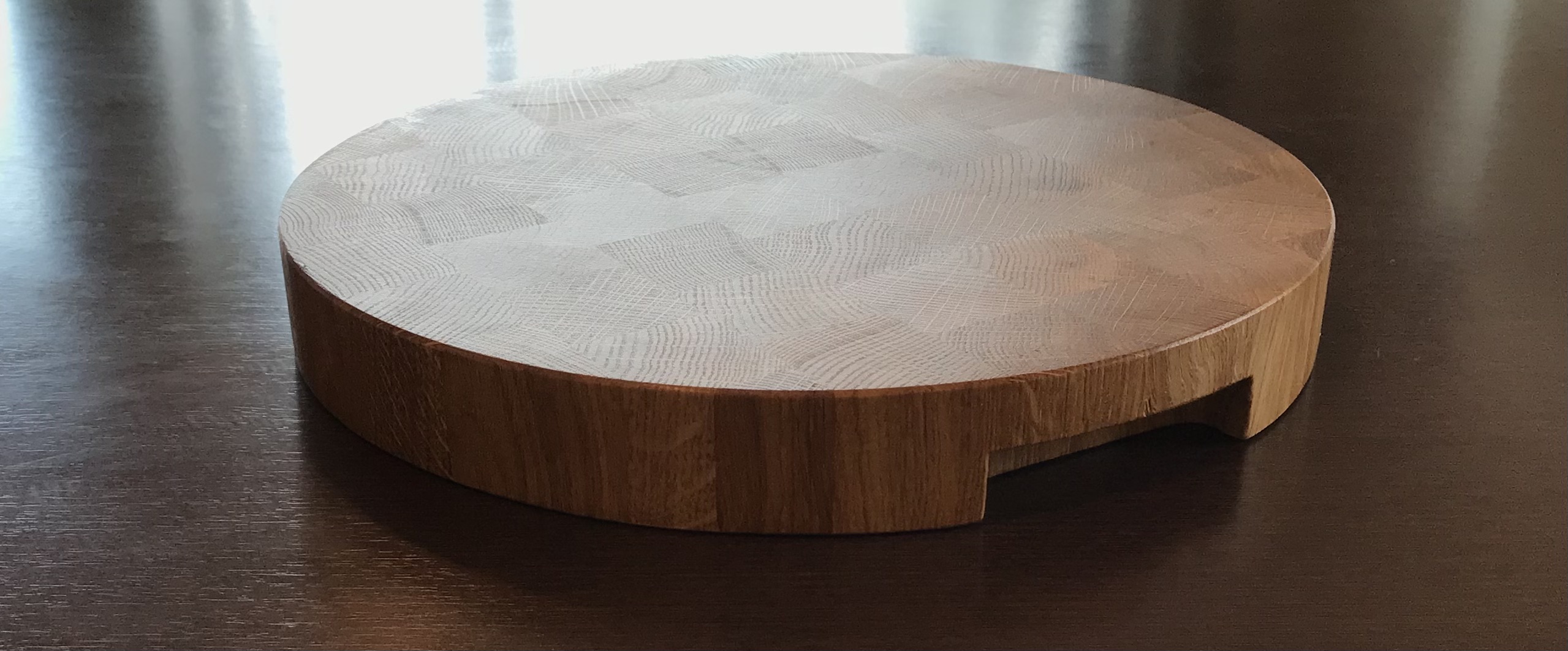 Pjaustymo lentelė, ąžuolas/ cutting boad, oak d-32 cm, h-4 cm