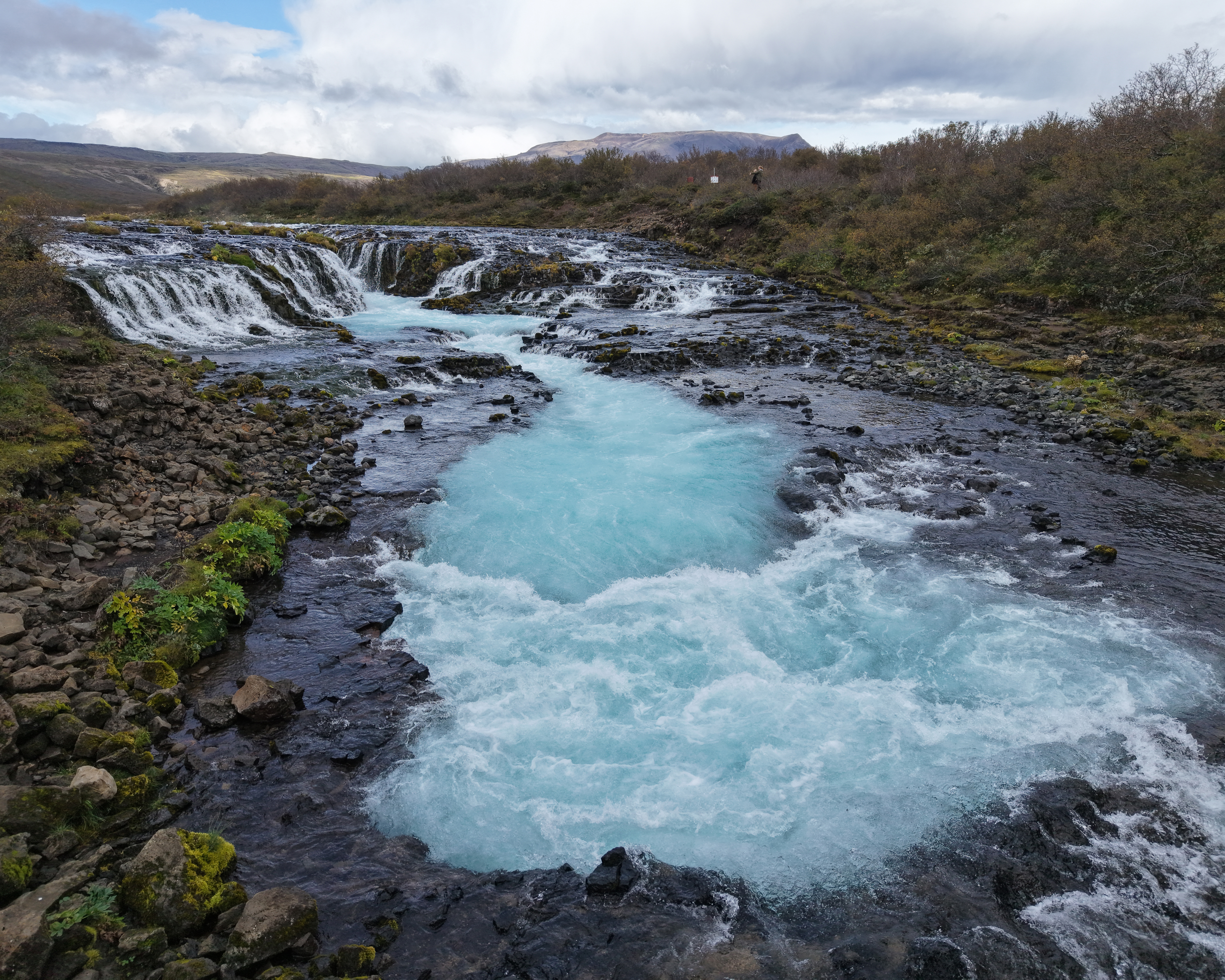 Scenic Blue Icelandic Waterfall
