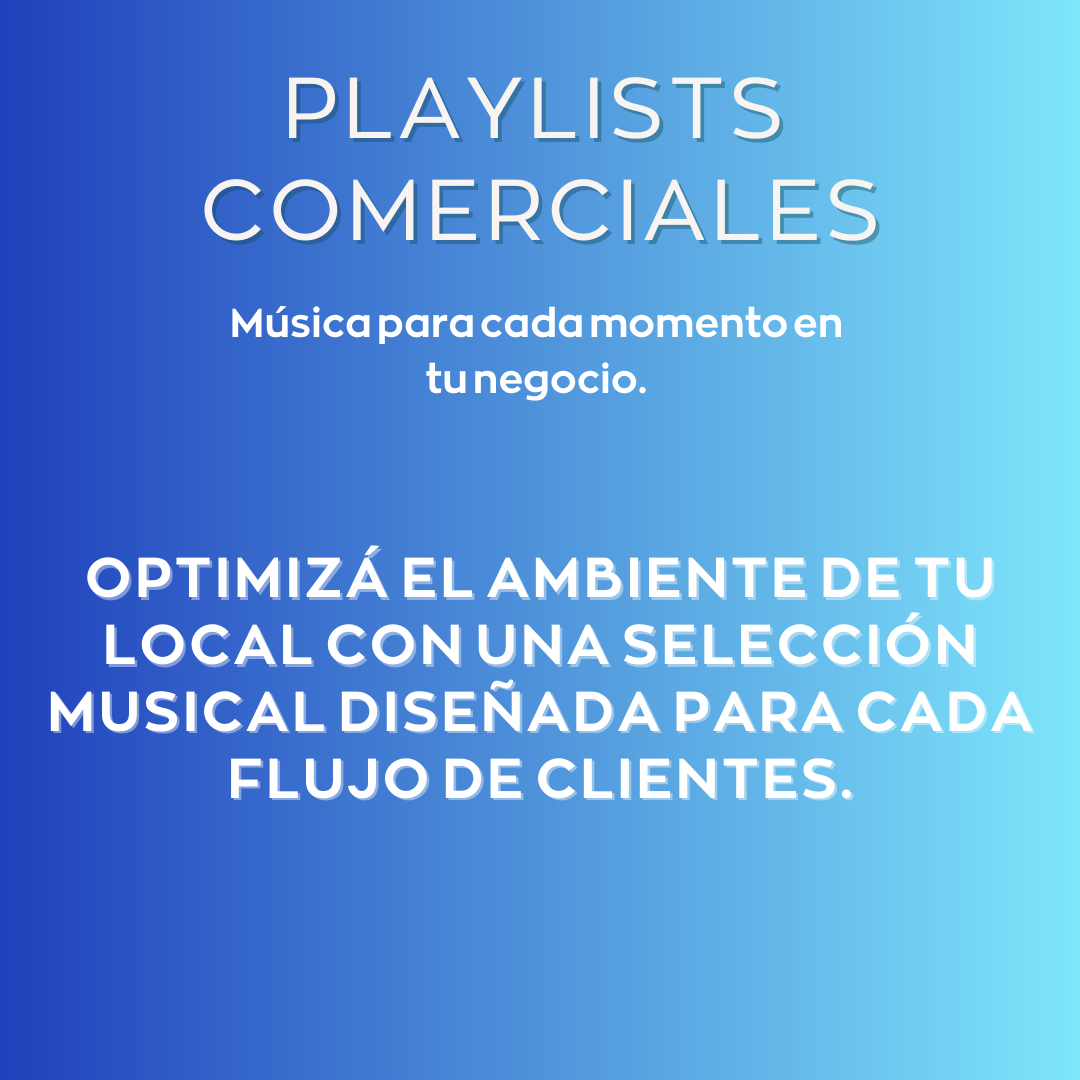 Suscripción trimestral Playlists  comerciales