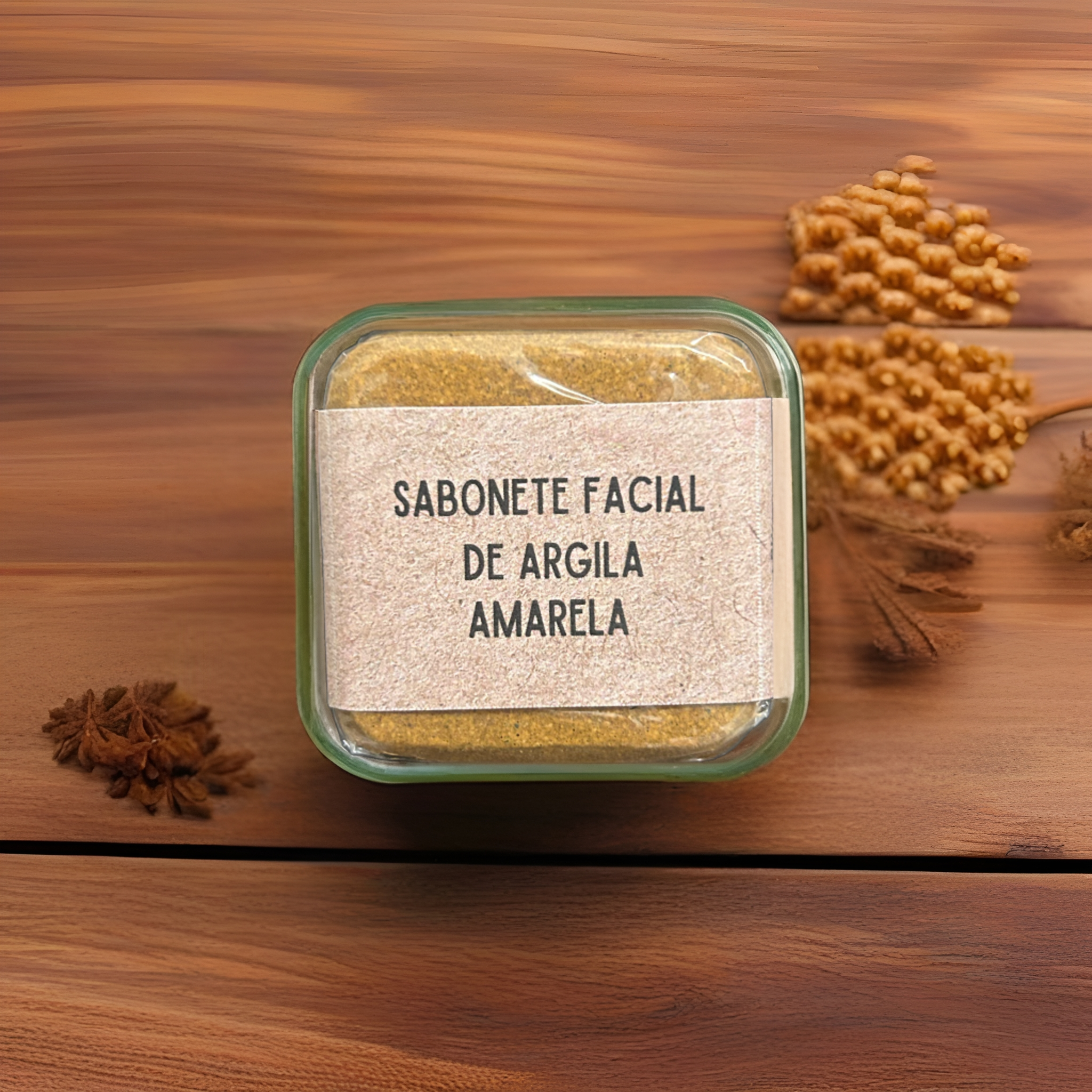Sabonete Facial de Argila Amarela, 70g.