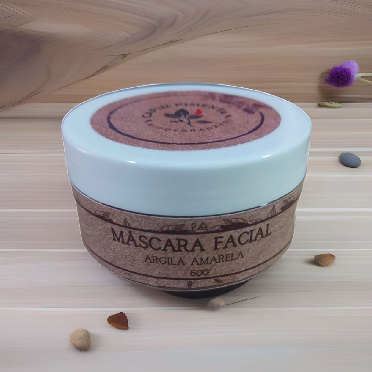 Máscara Facial de Argila Amarela, 50g.