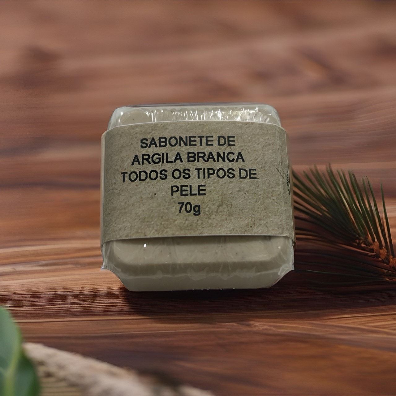 Sabonete Facial de Argila Branca, 70g.