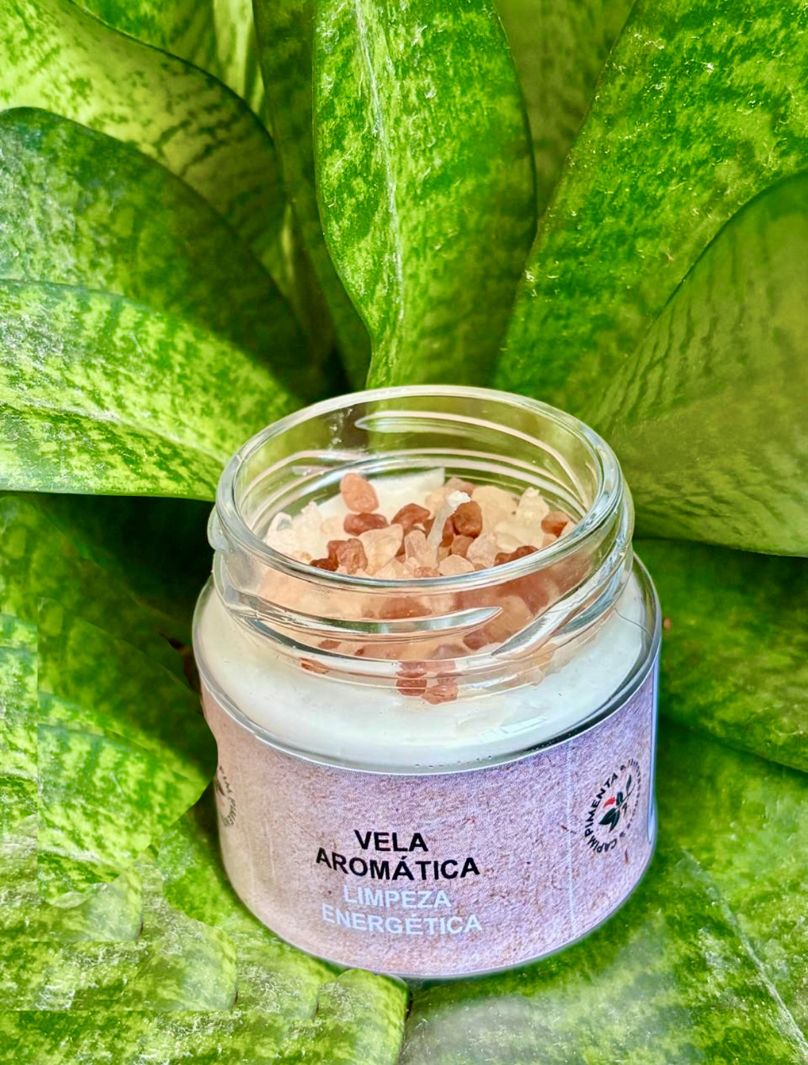 Vela Aromática de Arruda e Sal Grosso, Limpeza Energética.