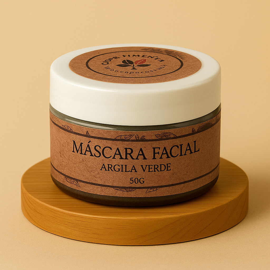 Máscara Facial de Argila Verde, 50g.