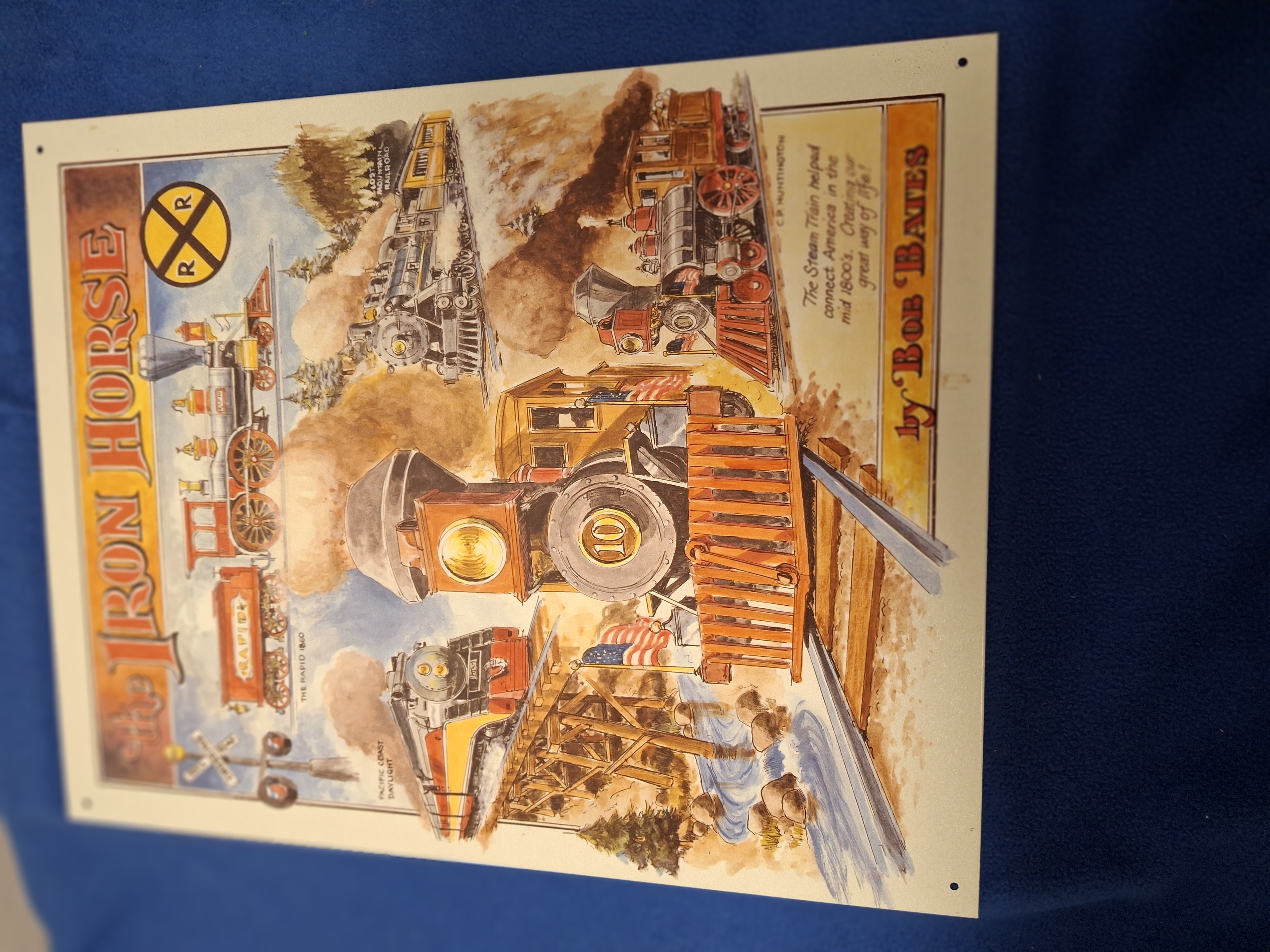 Metal Sign-Early "IronHorses" - Artist Bob Bates