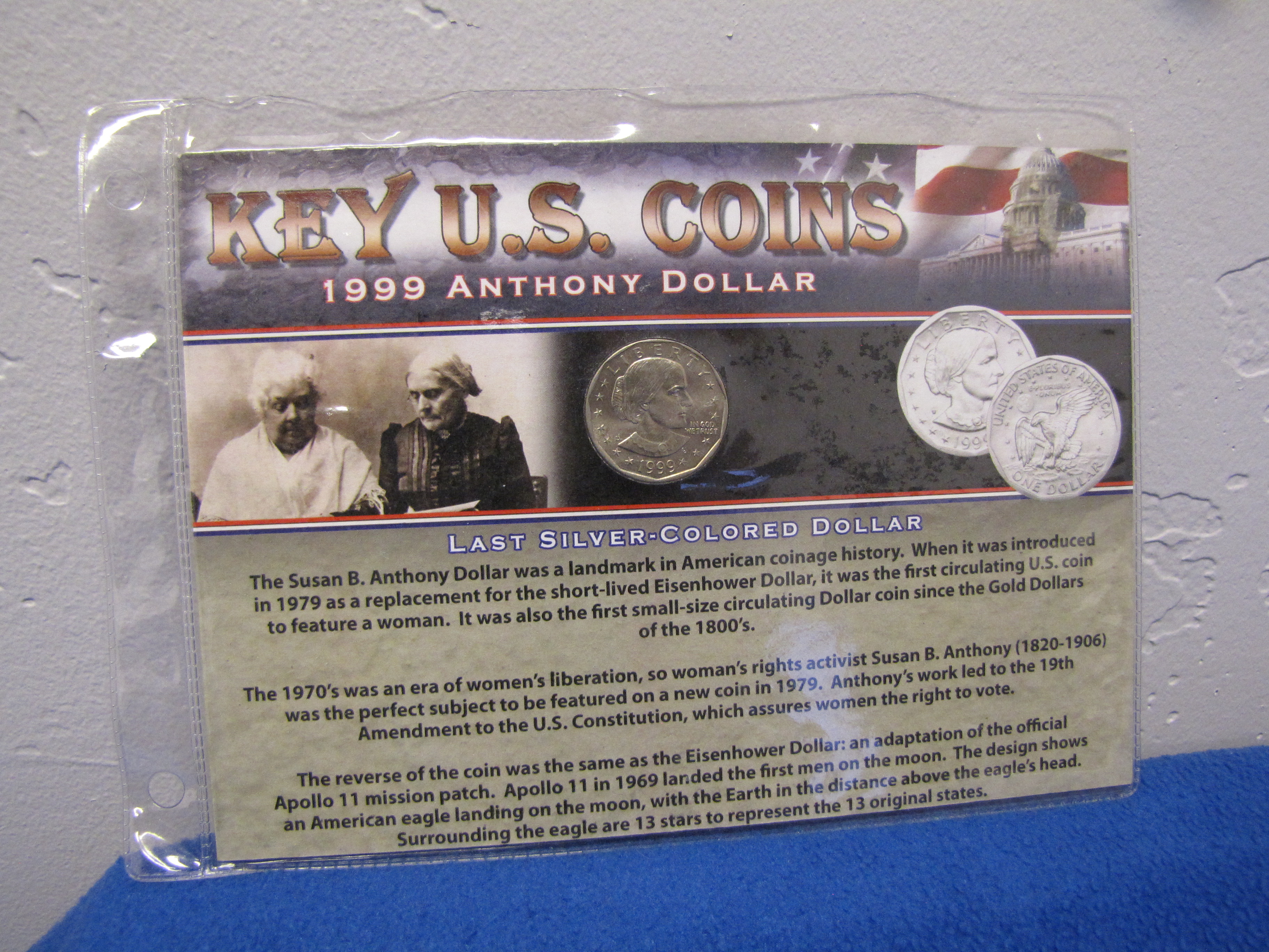 1999 Susan B Anthony Dollar - Collectible New Encased - Detailed Information