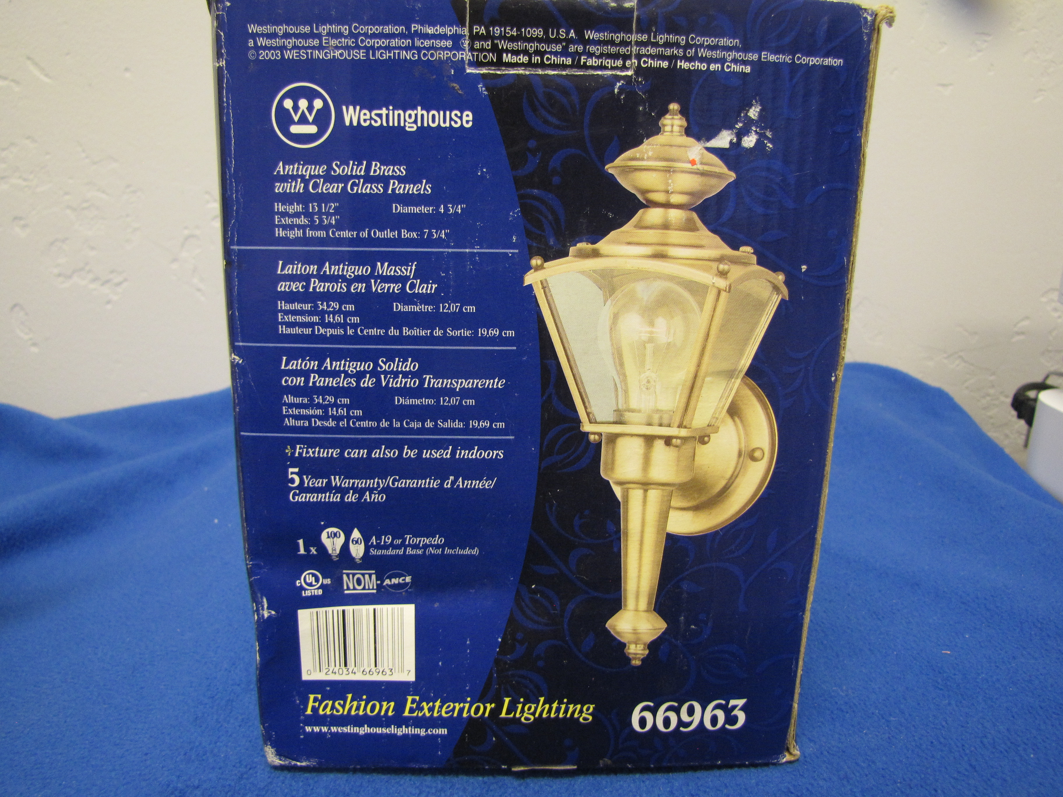 Fashion Exterior Light by Westinghoue Model 66963