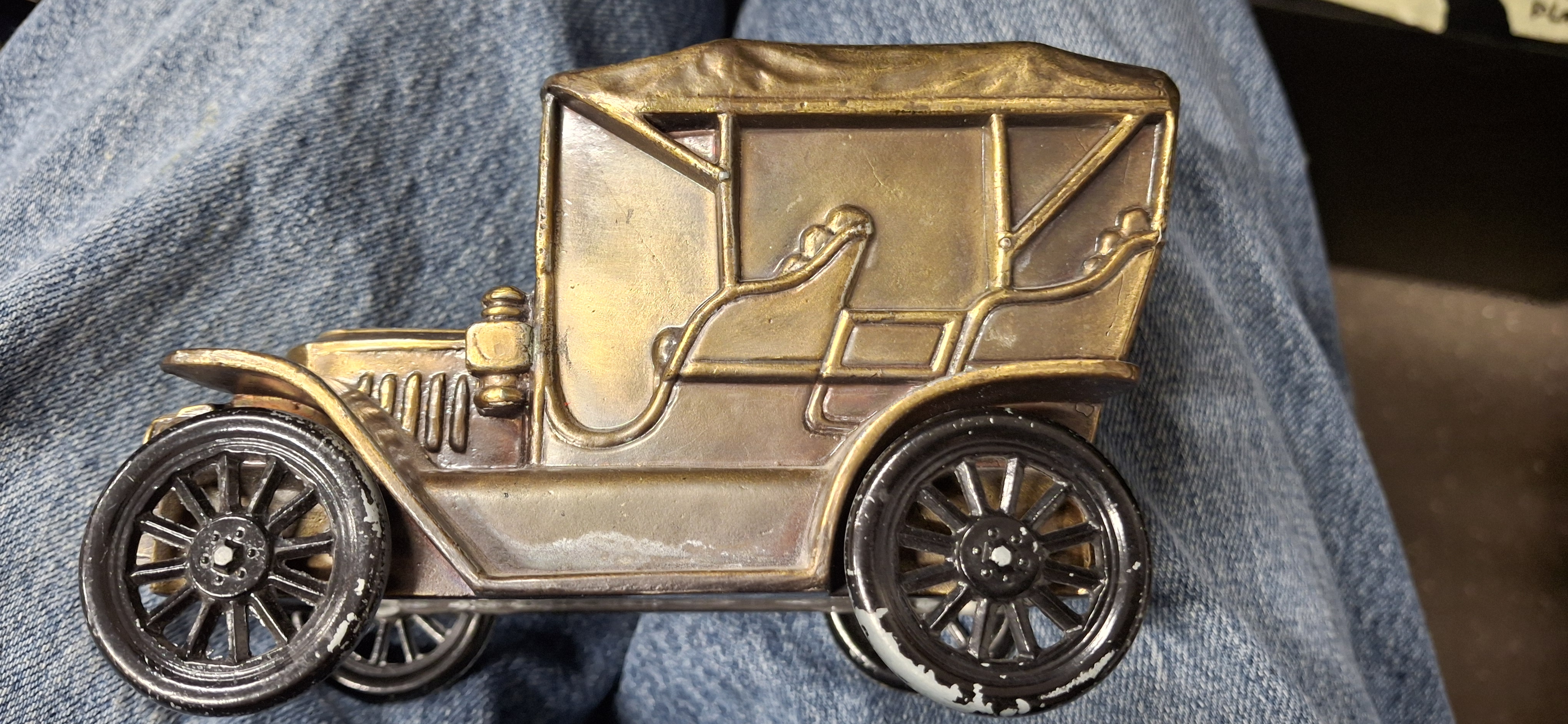 Vintage Brass Stanley Steamer, People's National Coin Bank