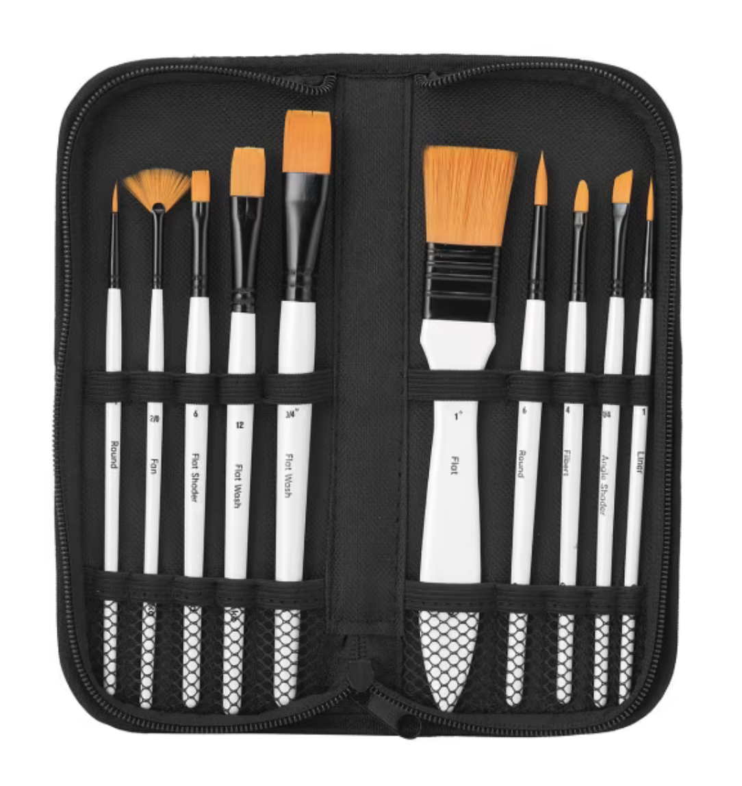Paint Brush Set with Case