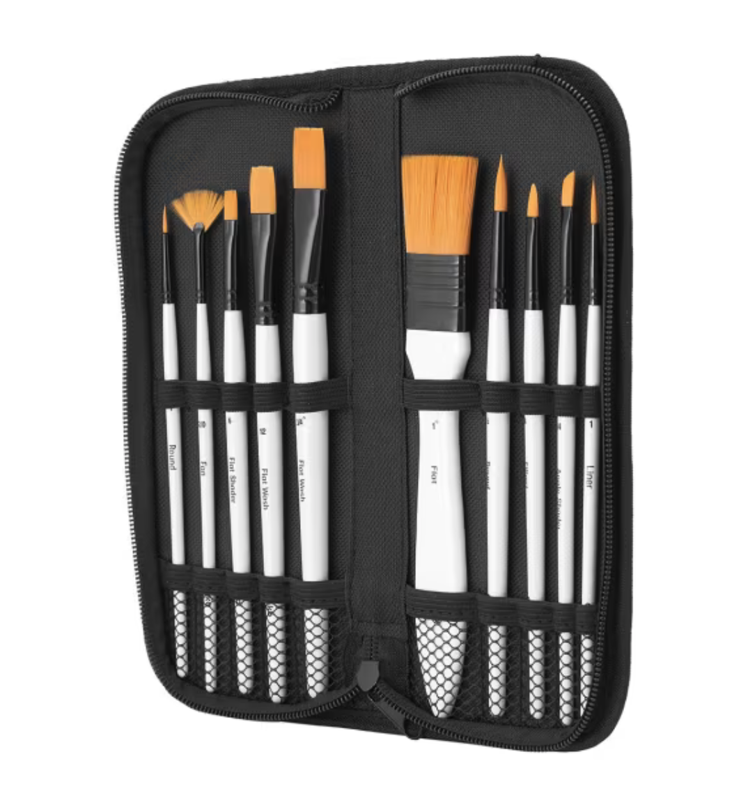 Paint Brush Set with Case