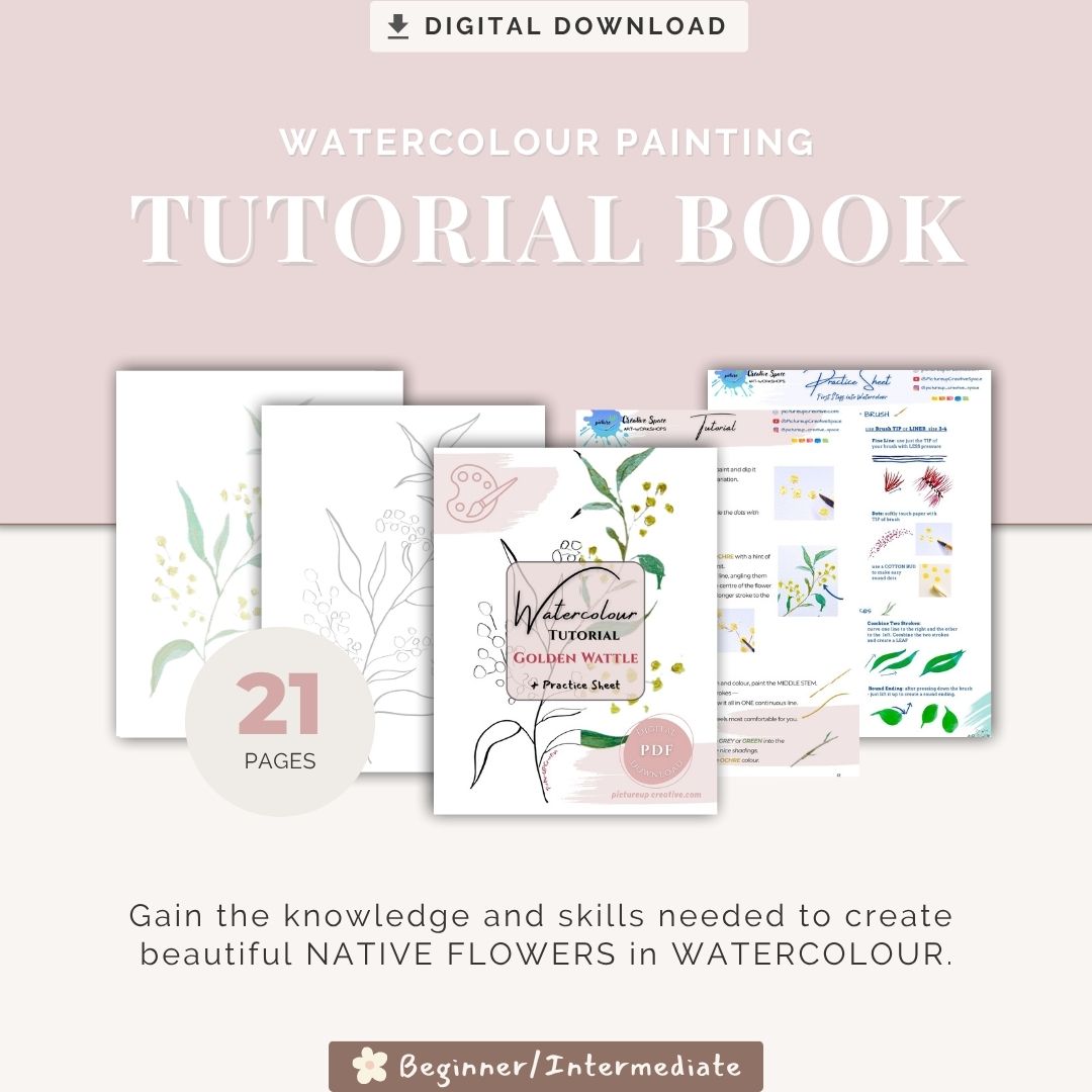 Watercolour Tutorial - GOLDEN WATTLE