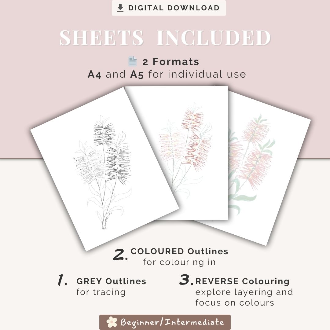 Watercolour Tutorial - BOTTLEBRUSH