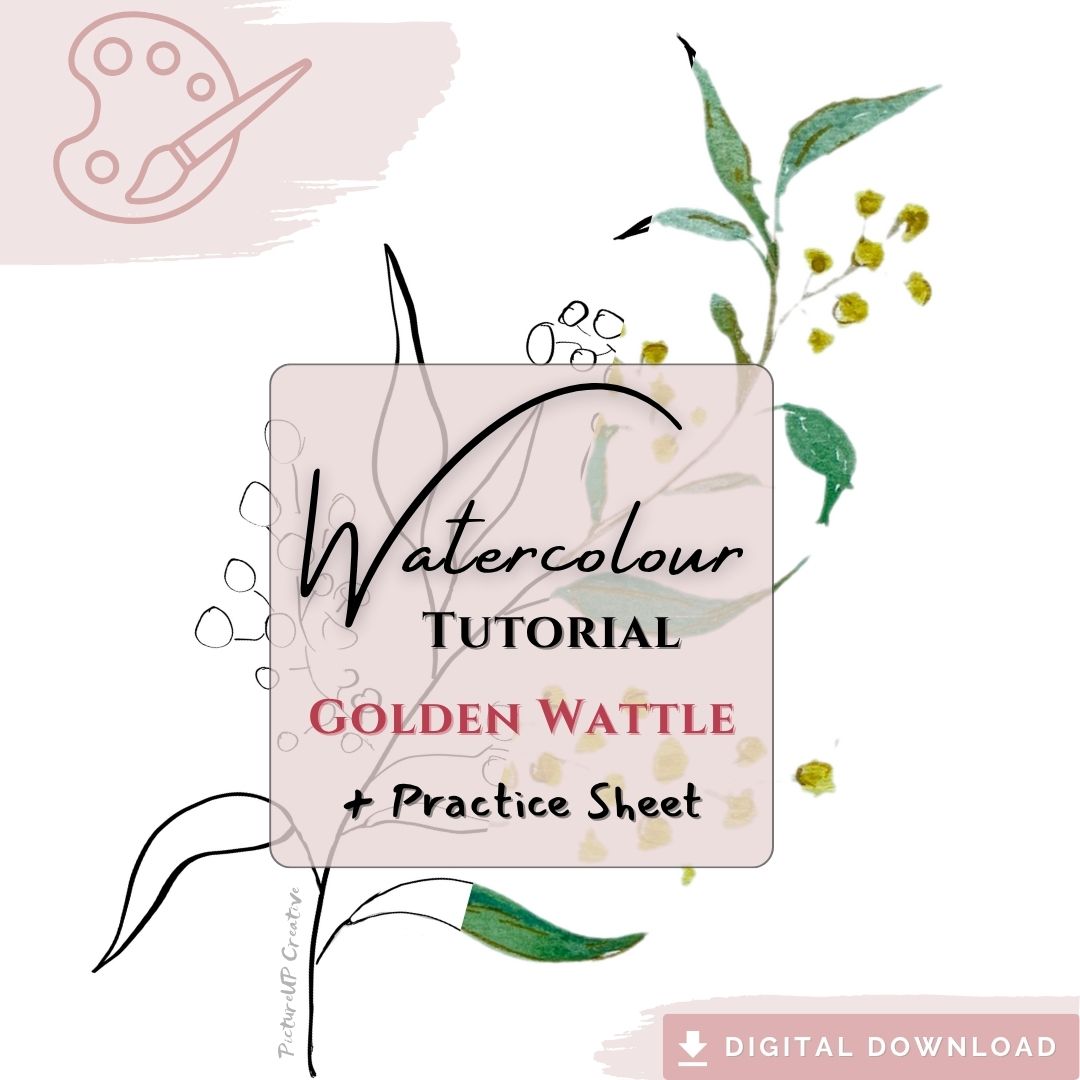 Watercolour Tutorial - GOLDEN WATTLE