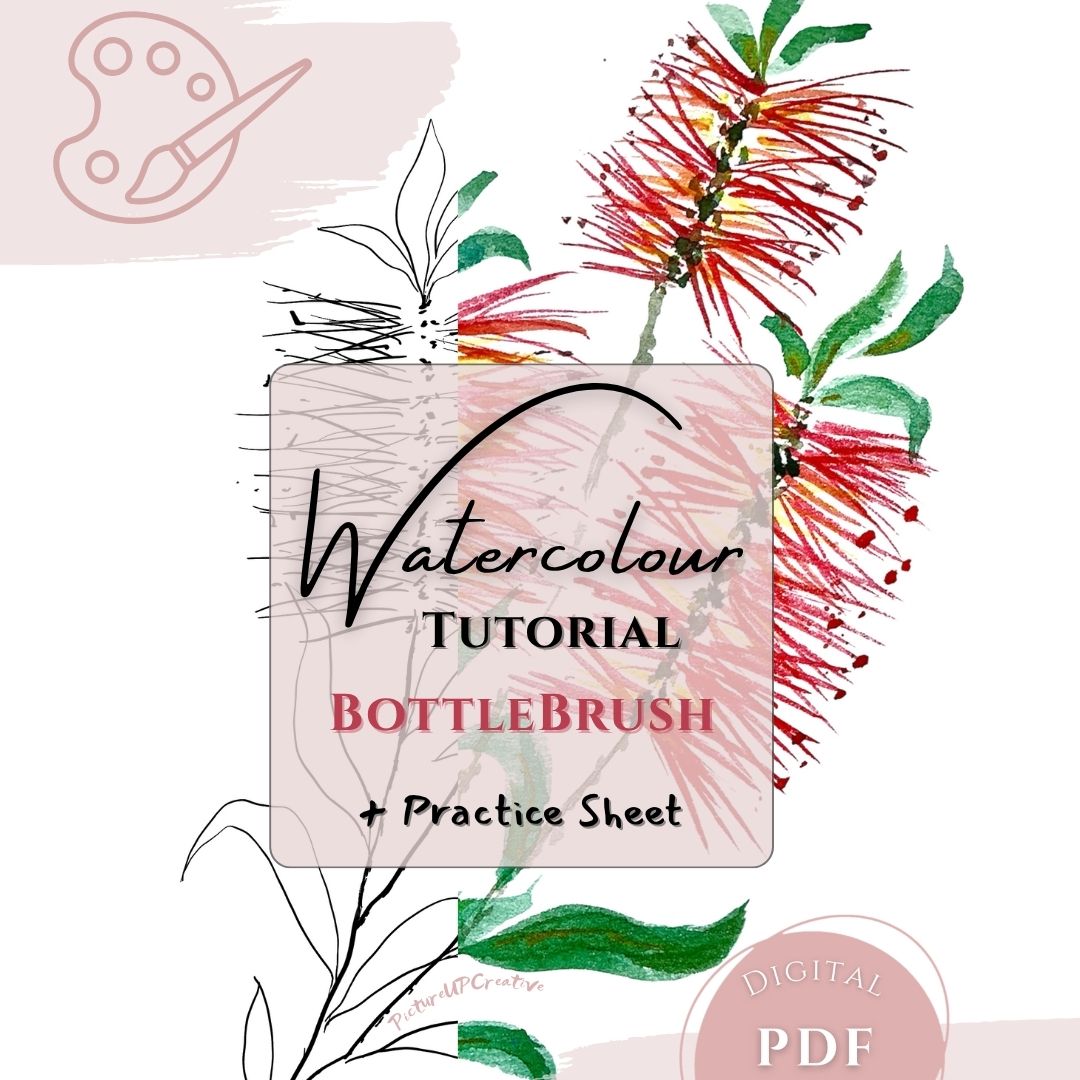 Watercolour Tutorial - BOTTLEBRUSH