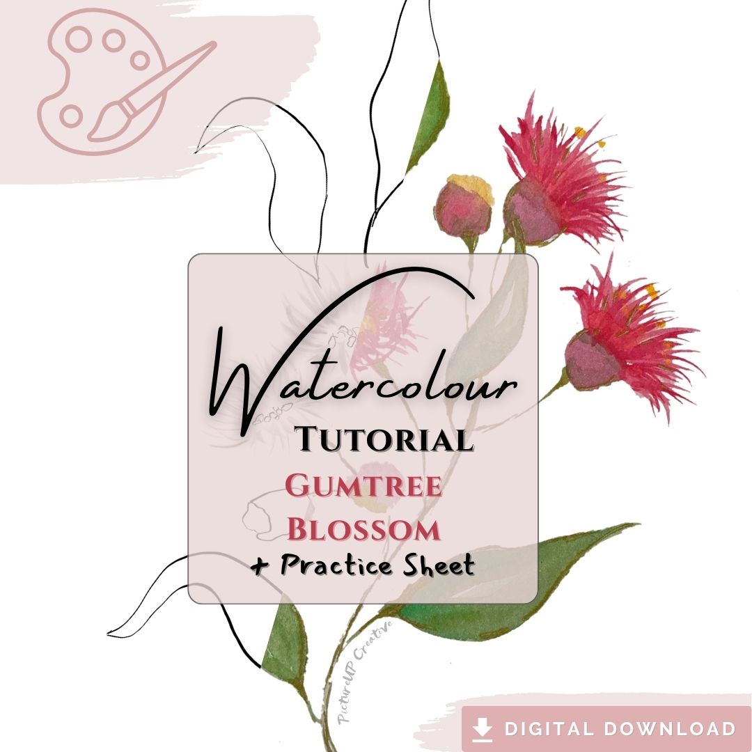 Watercolour Tutorial - GUMTREE BLOSSOM