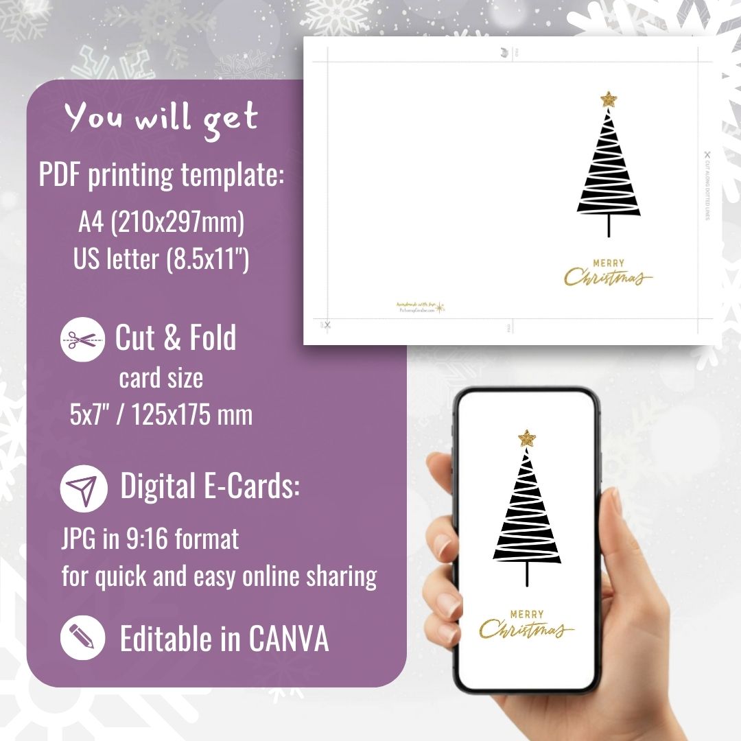 6x Christmas Card Bundle  Printable | digital download