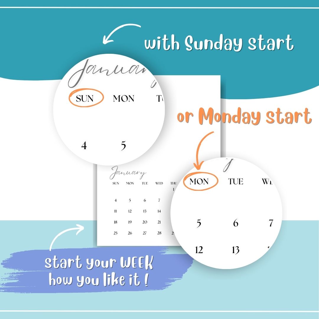 2026 DIY Calendar | Printable Monthly Planner (PDF)