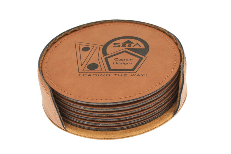 Rawhide Leather Coasters
