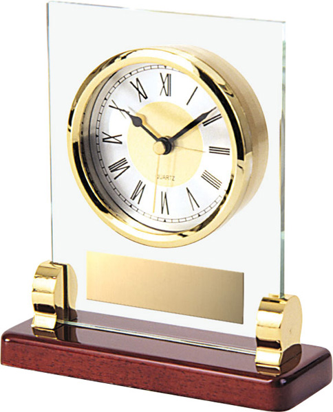 Glass & Brass Clock 