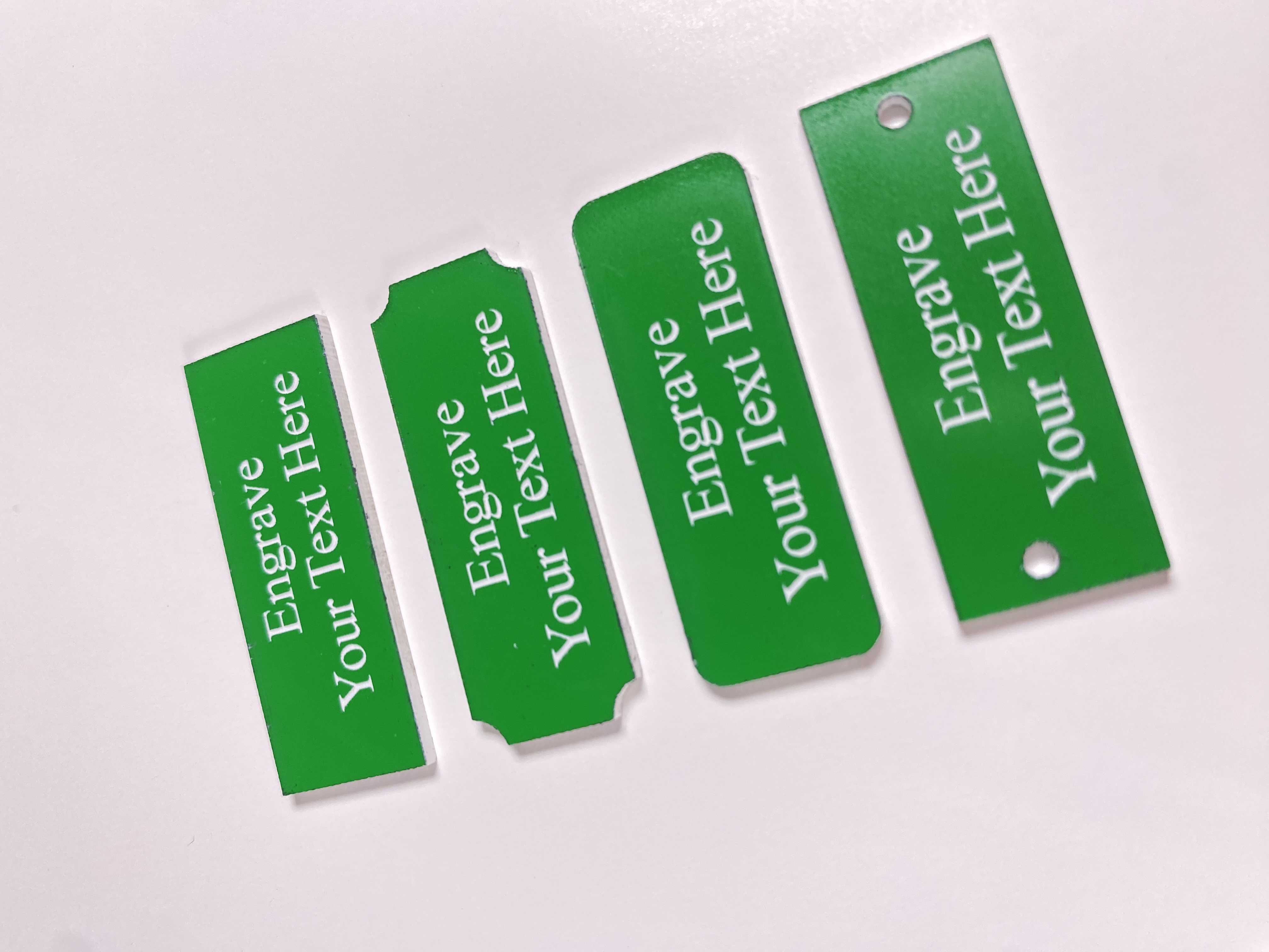 Green Lamacoid Tags