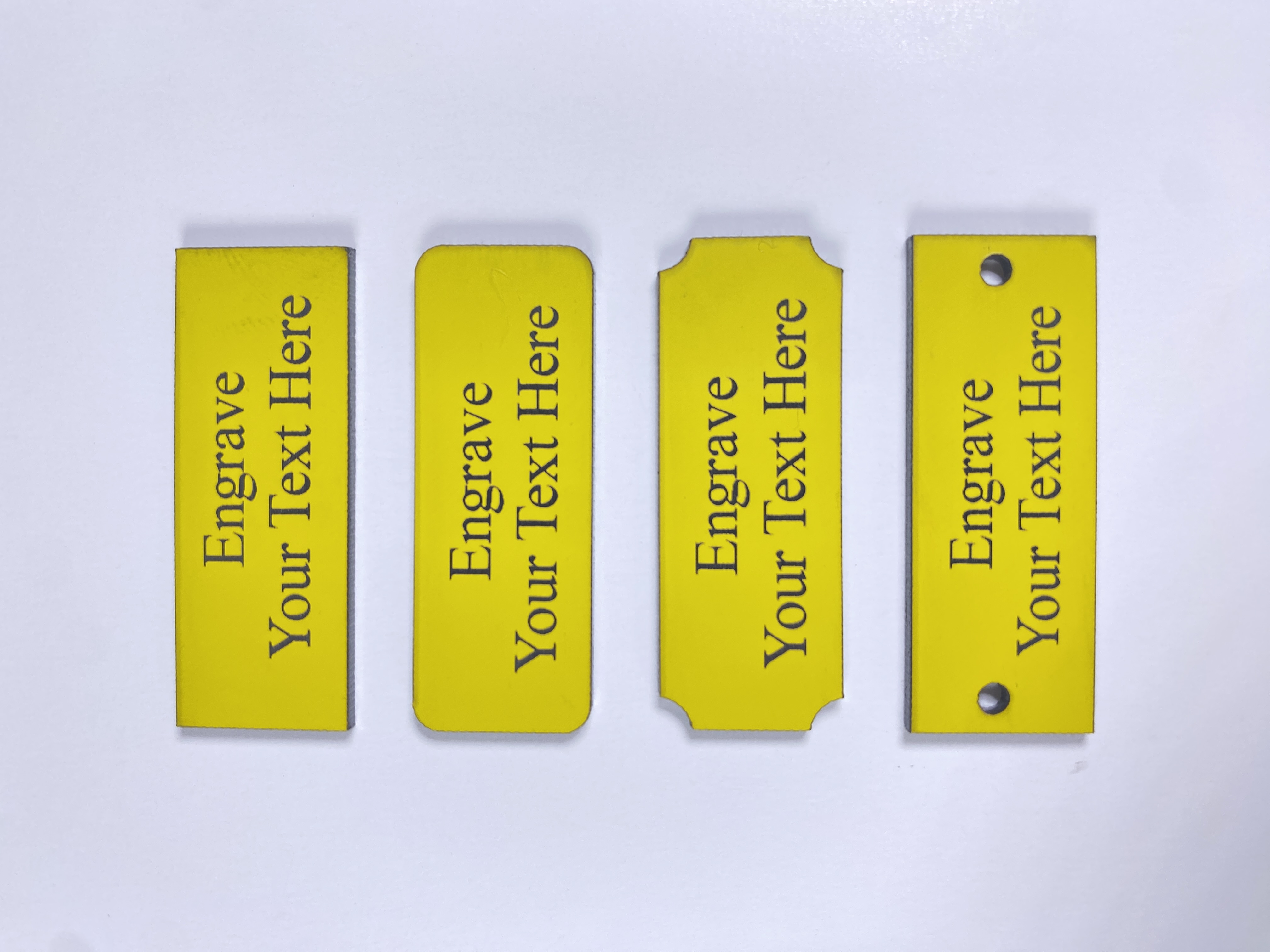 Yellow Lamacoid Tags