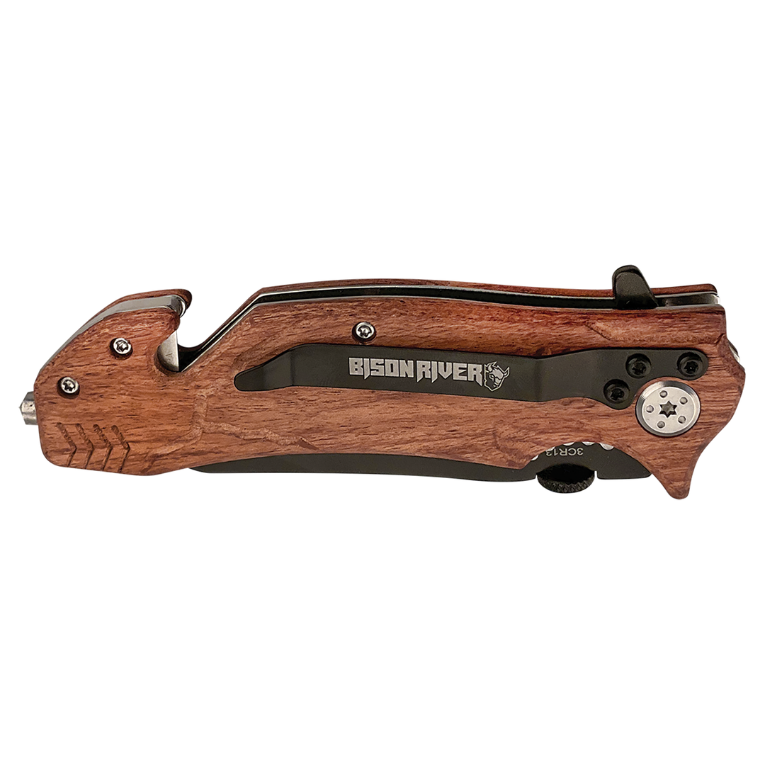 Padauk Wood Bison River Rescue Knife 