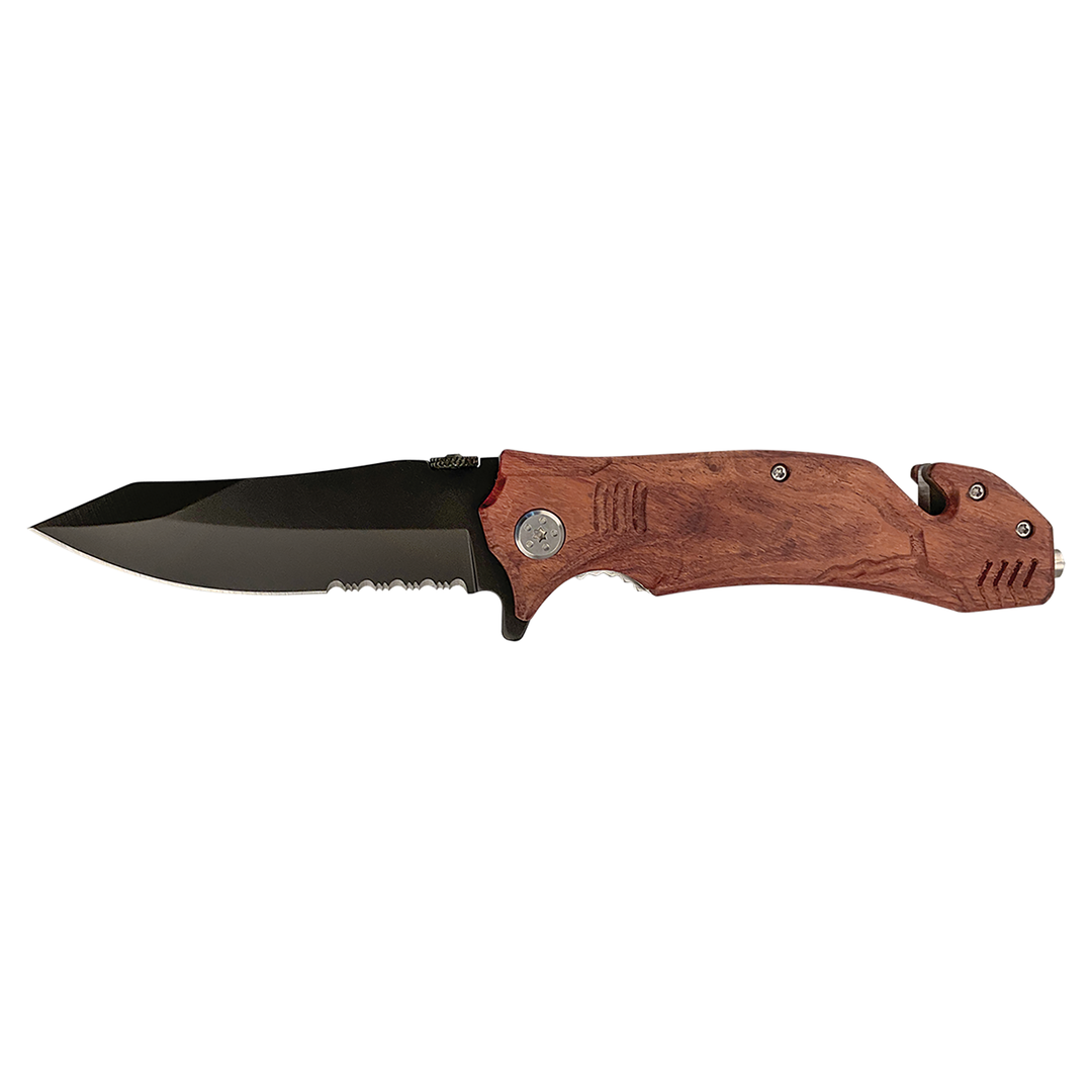 Padauk Wood Bison River Rescue Knife 