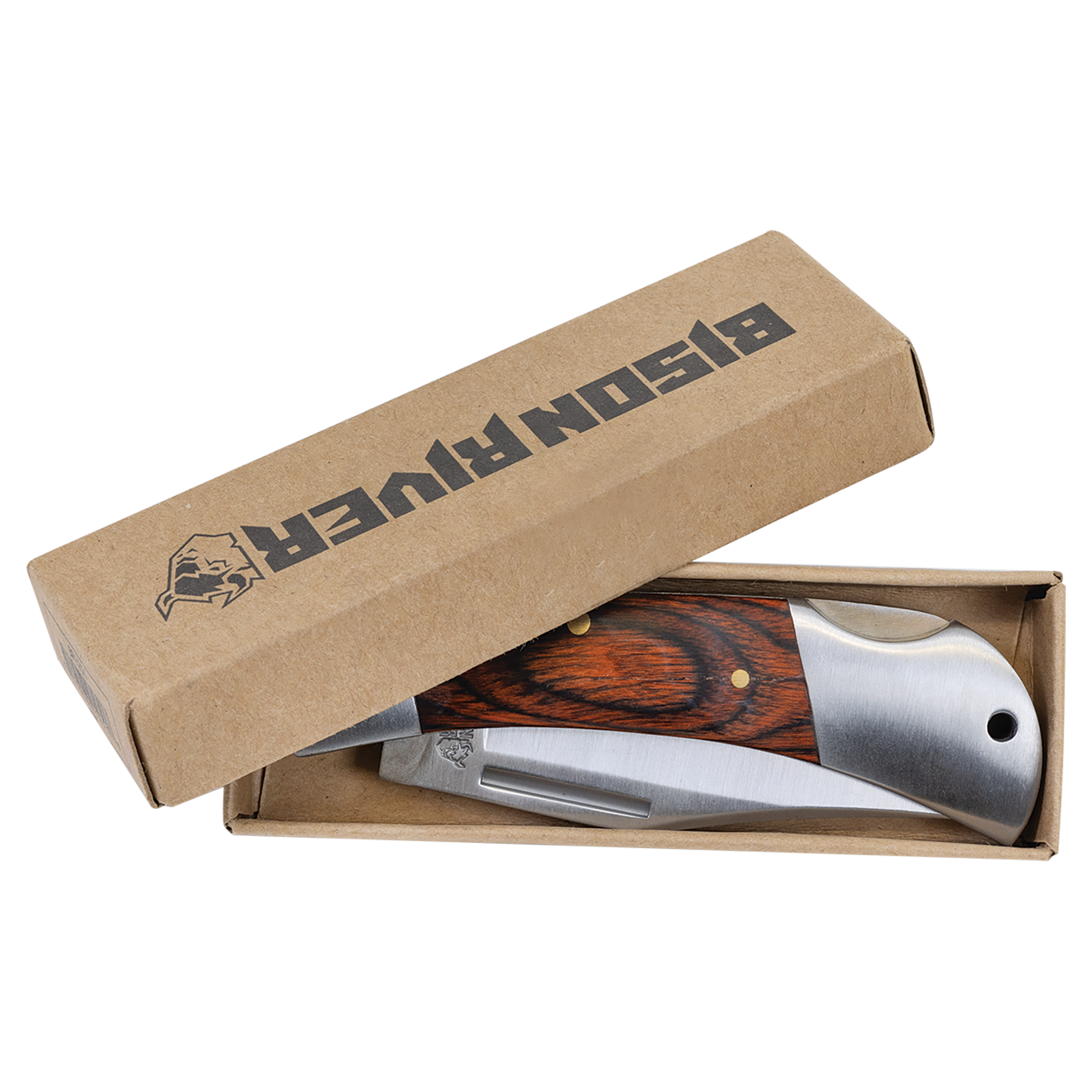 Resin Wood Bison River Knife 