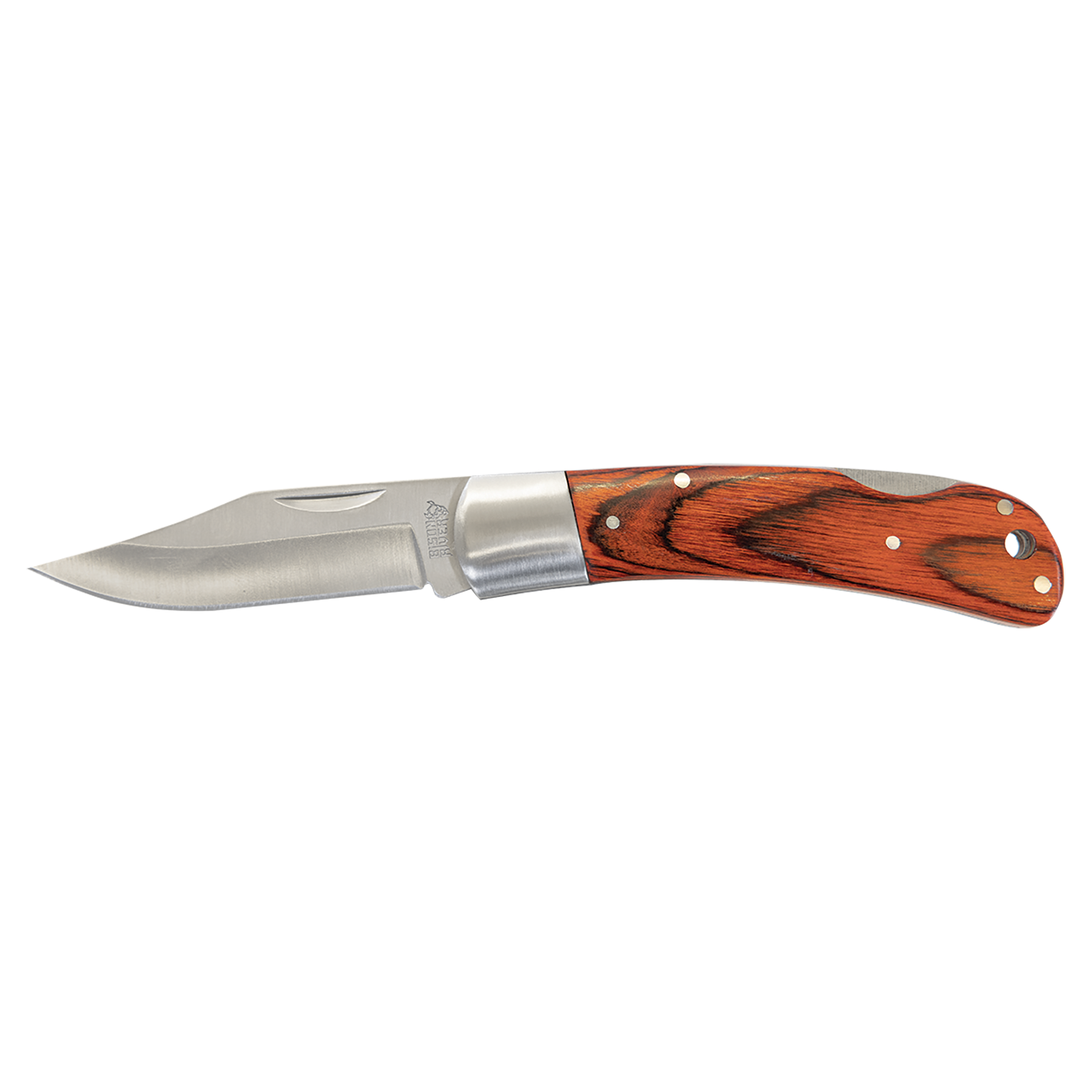 Hard Wood Bison River Knife with Leather Sheath