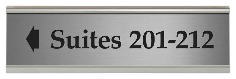 Aluminum Wall Holder w/ Engraved Plate