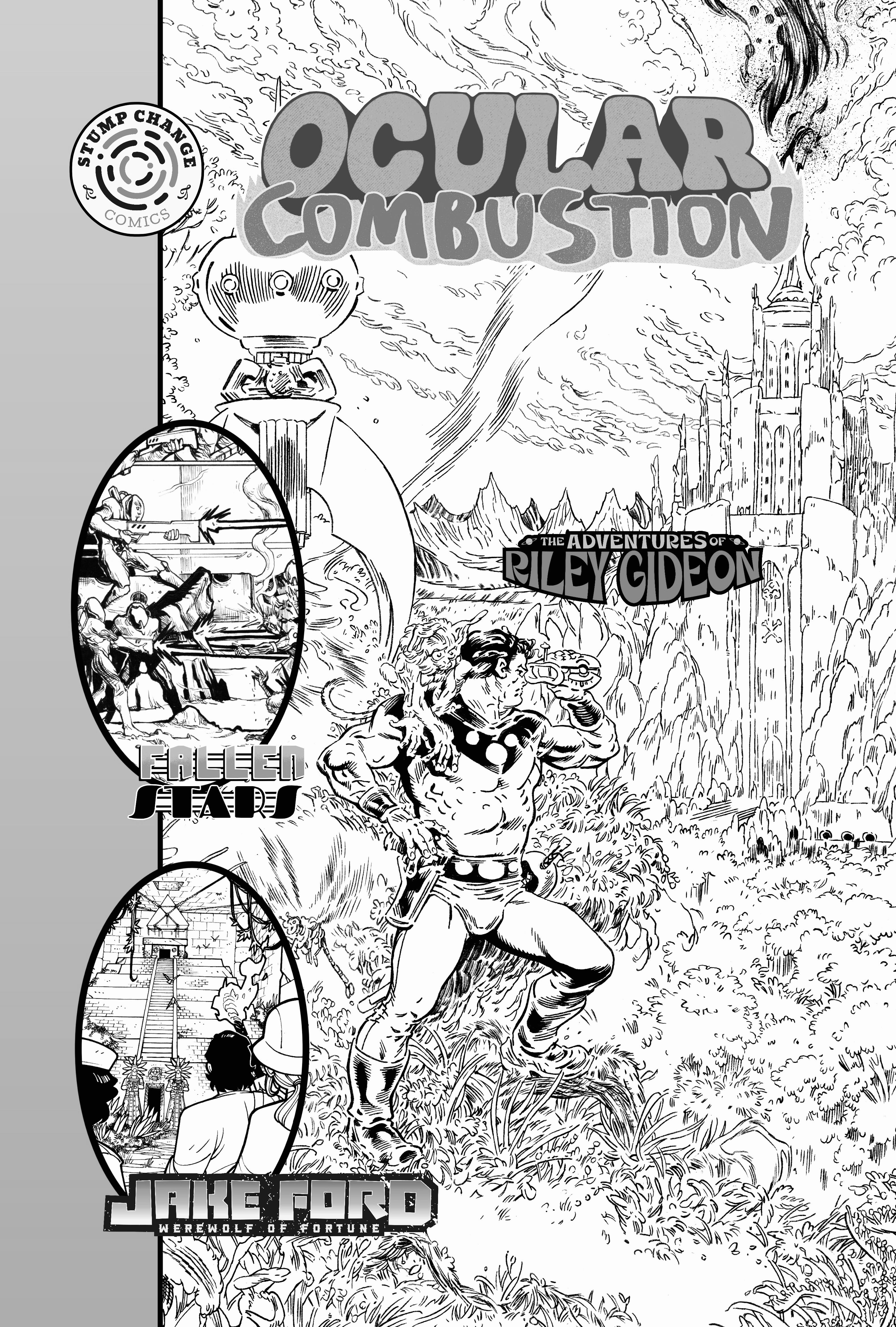 Ocular Combustion #1 - Ashcan (Black & White) (Digital Copy)