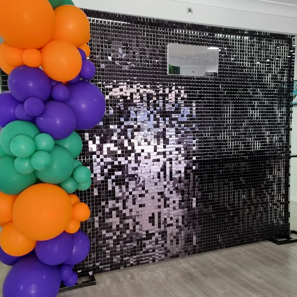 Black Shimmer Wall Hire