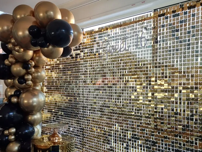 Gold Shimmer Wall Hire