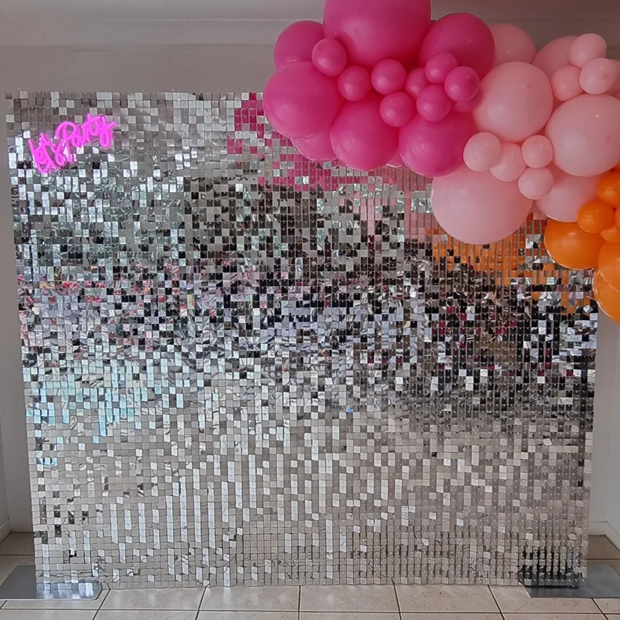 Silver Shimmer Wall Hire