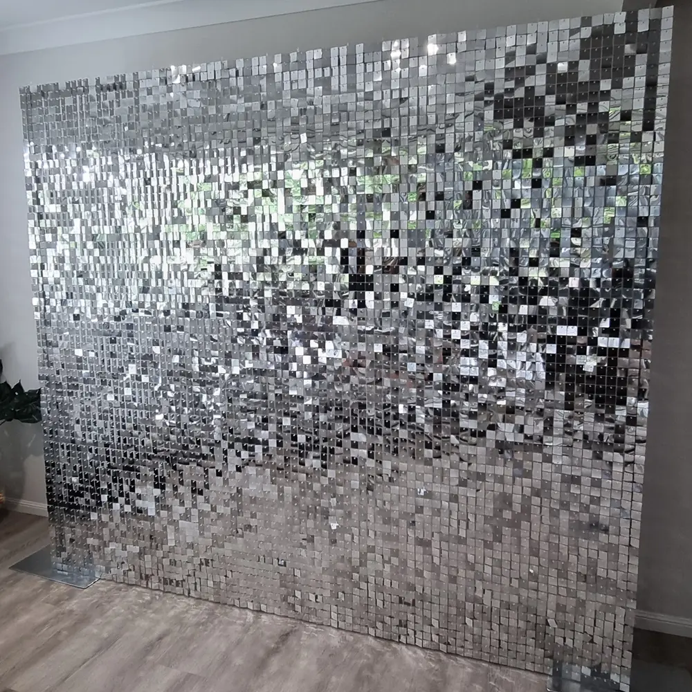 Silver Shimmer Wall Hire