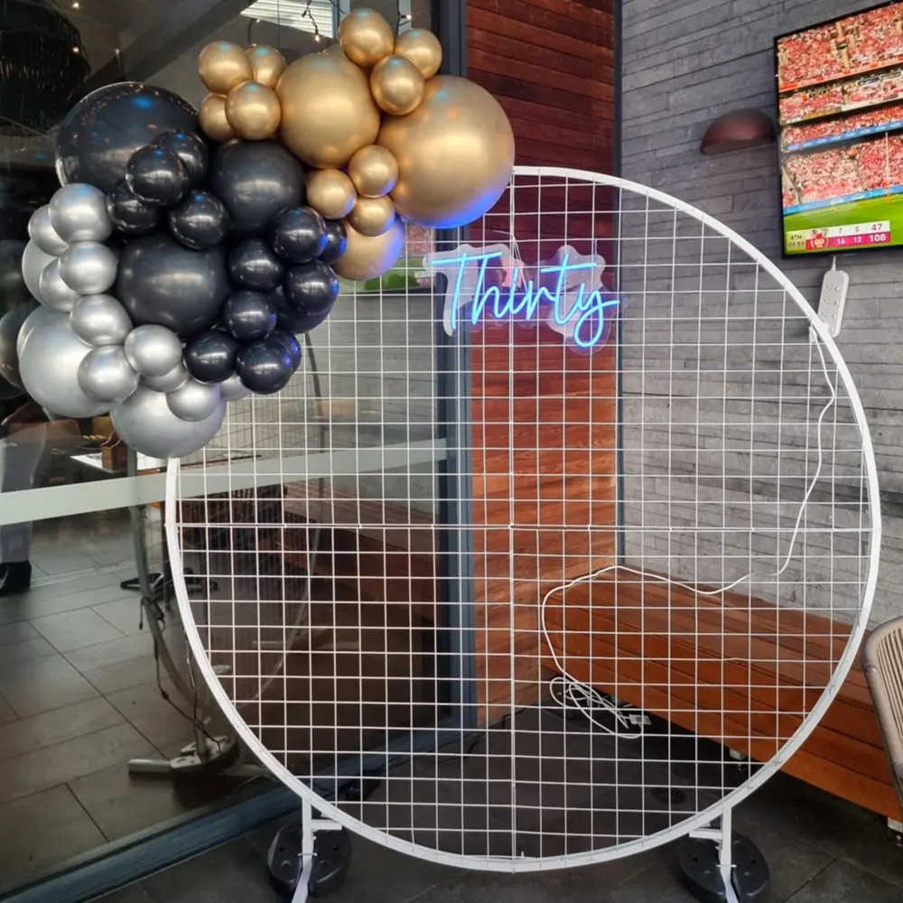 Circle Mesh Backdrop Hire