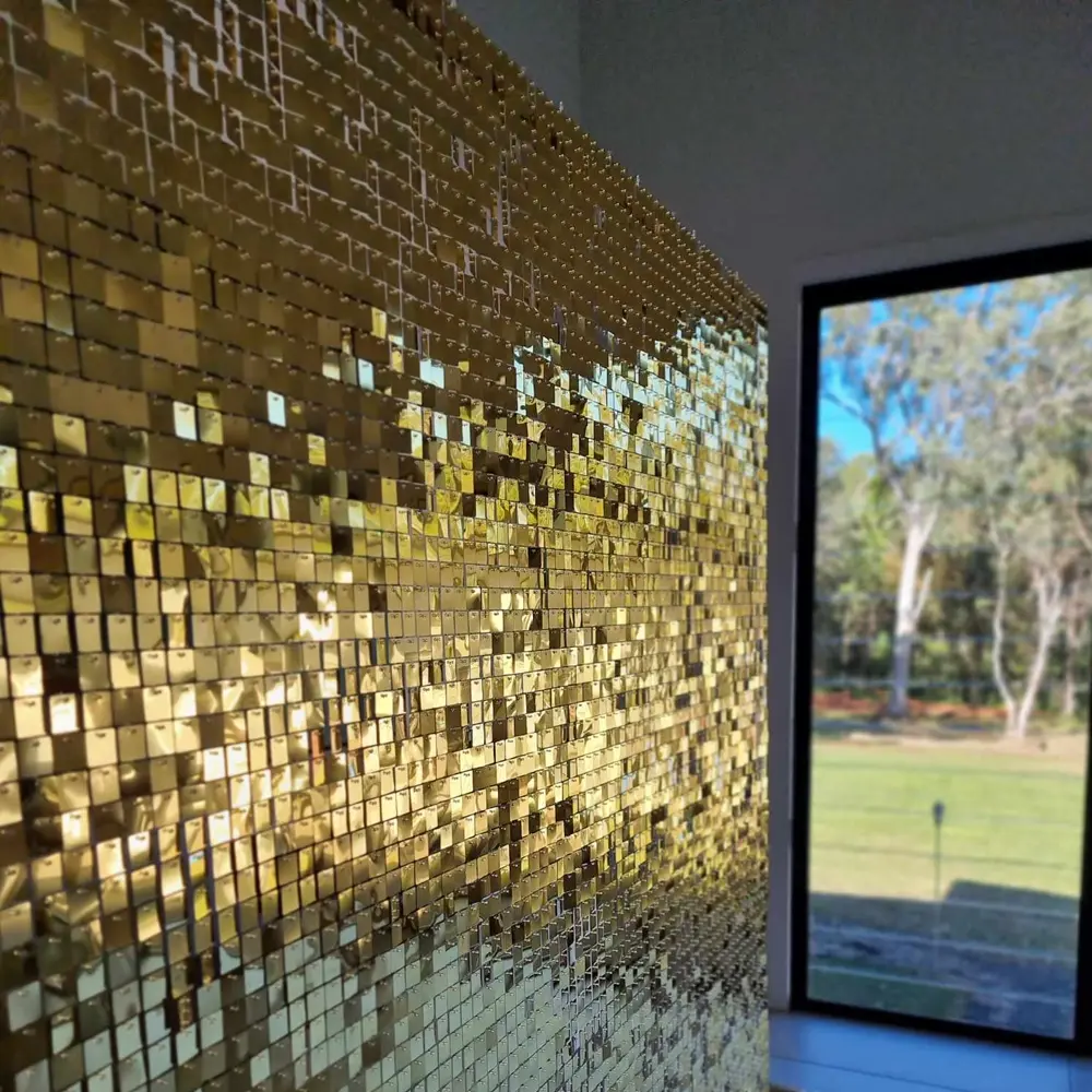 Gold Shimmer Wall Hire