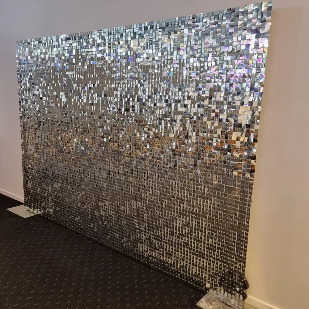 Corporate Silver Shimmer Wall Hire