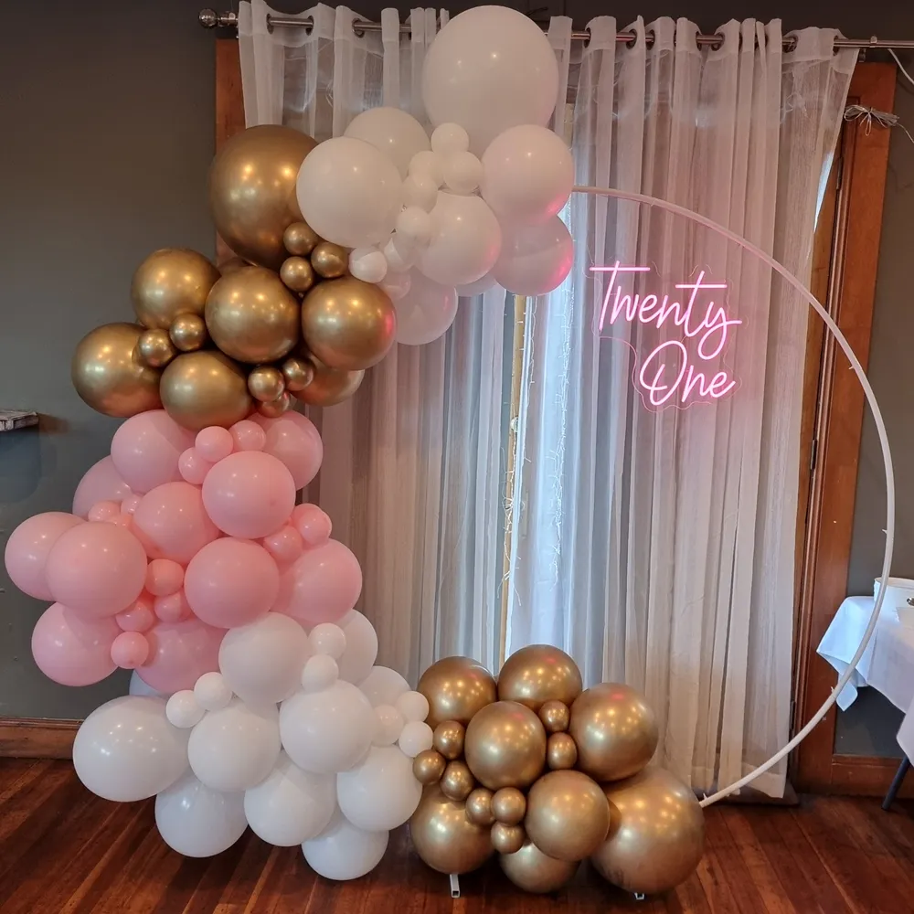 White Circle Backdrop Hire