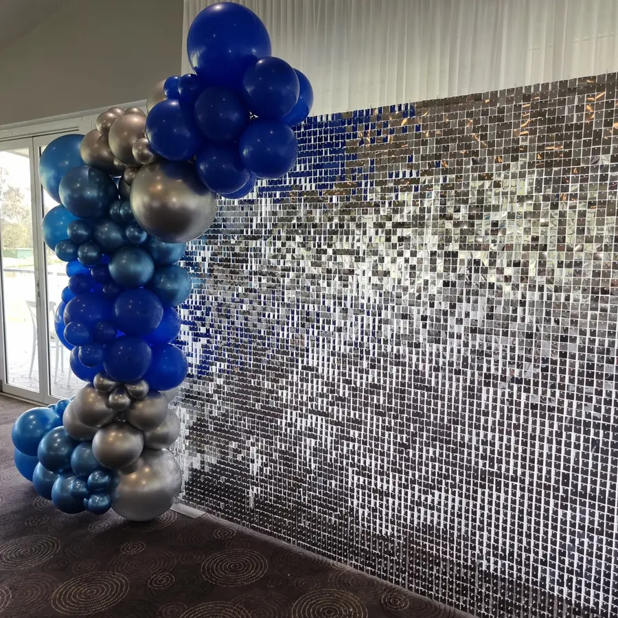 Silver Shimmer Wall Hire