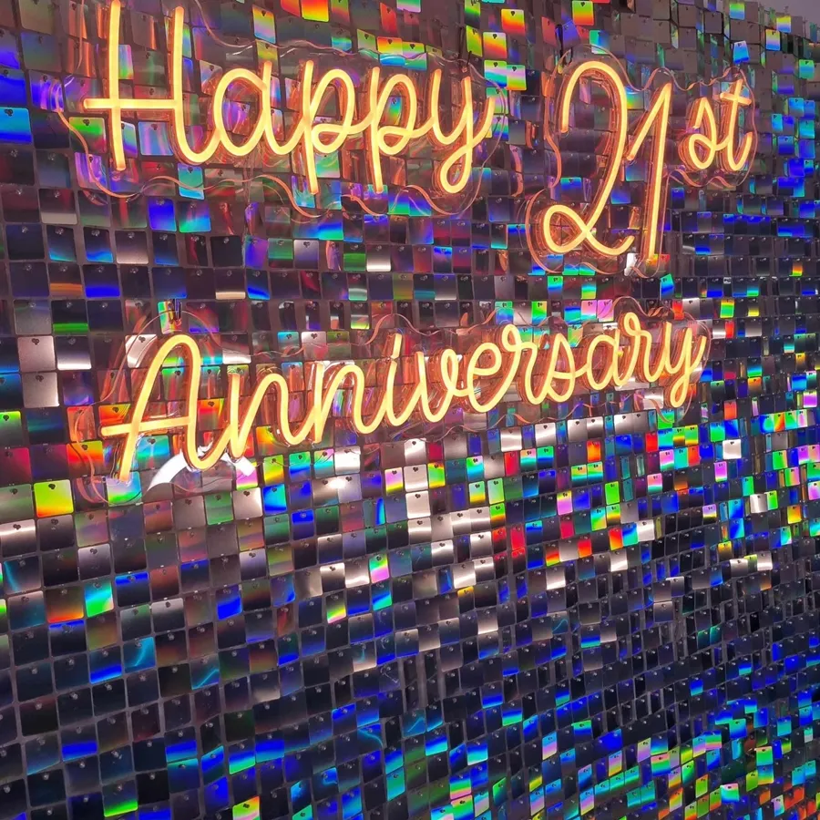 Happy Anniversary Neon Sign Hire