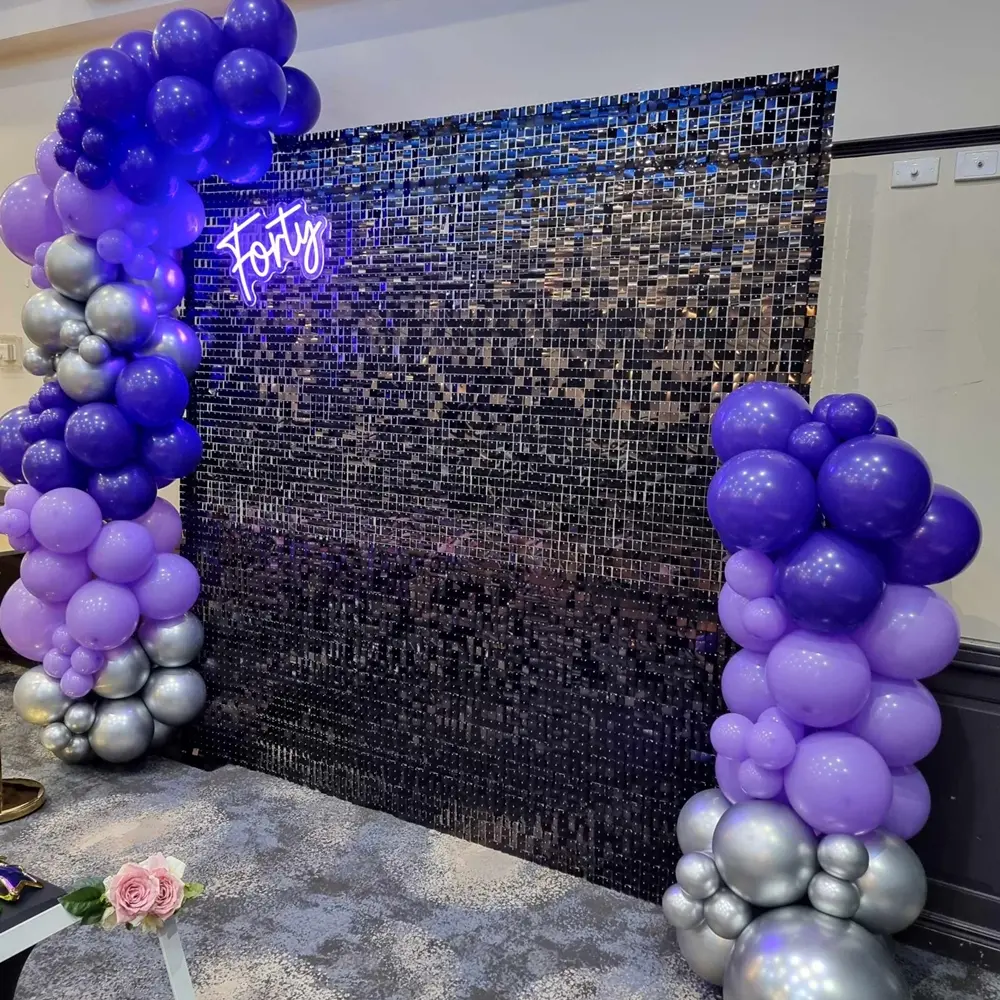 Black Shimmer Wall Hire